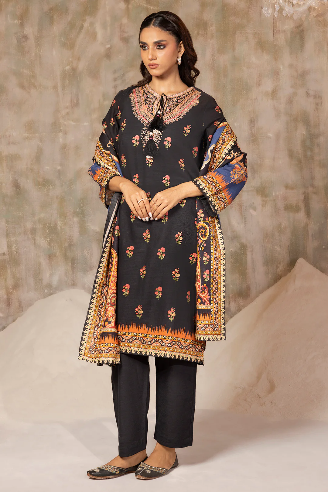 Embroidered Kurta Dupatta Trouser - 3118 - Image 5