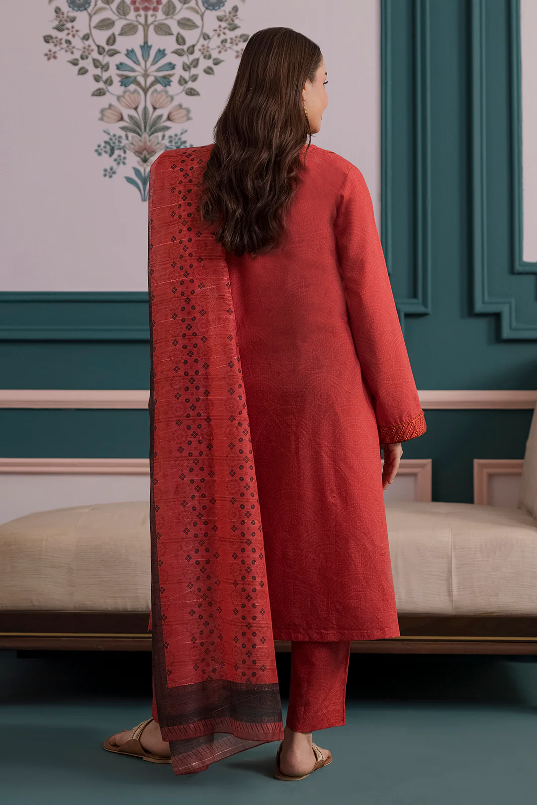 Embroidered Kurta Dupatta Trouser - 3157 - Image 7