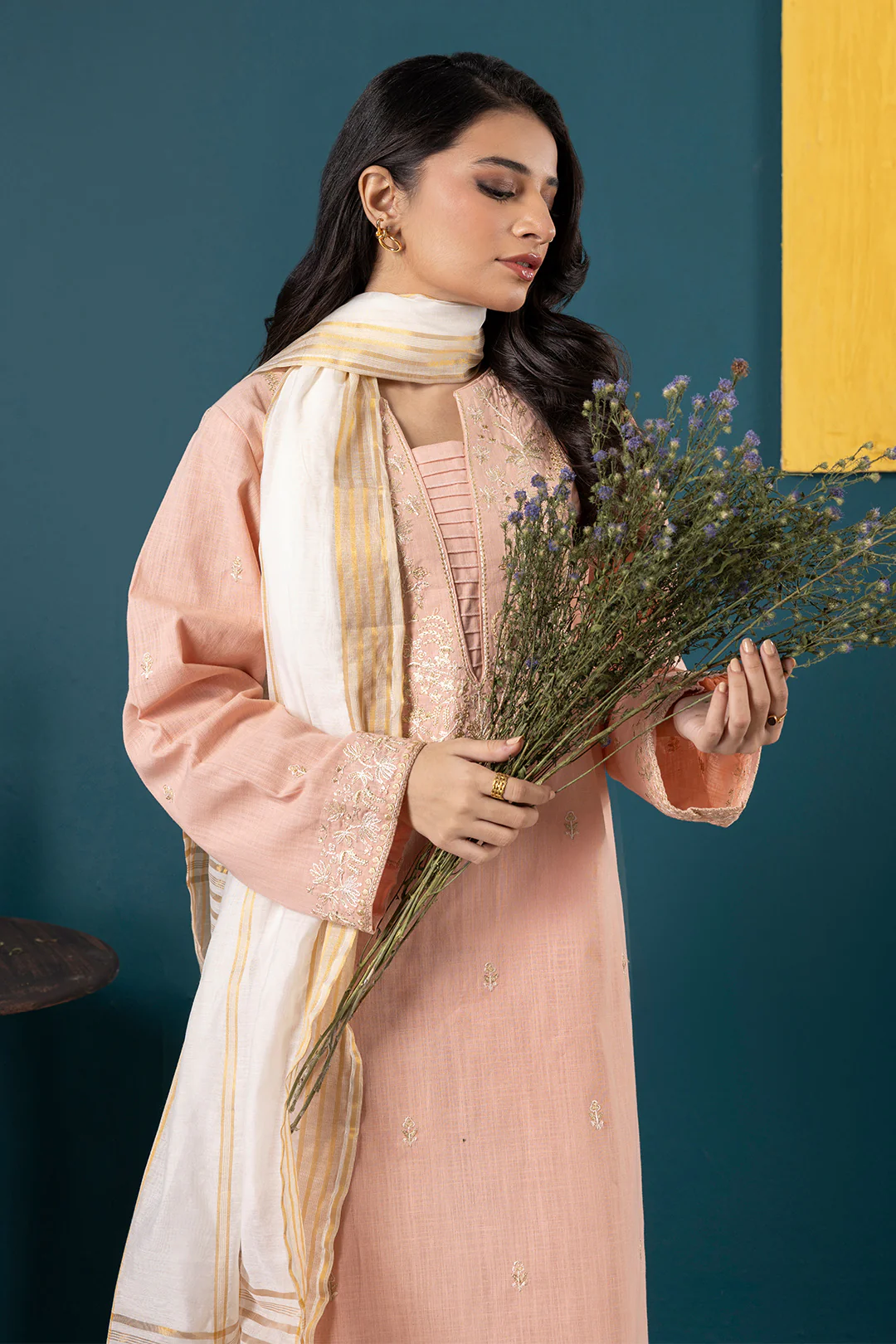 Embroidered Kurta Dupatta Trouser - 3169 - Image 5