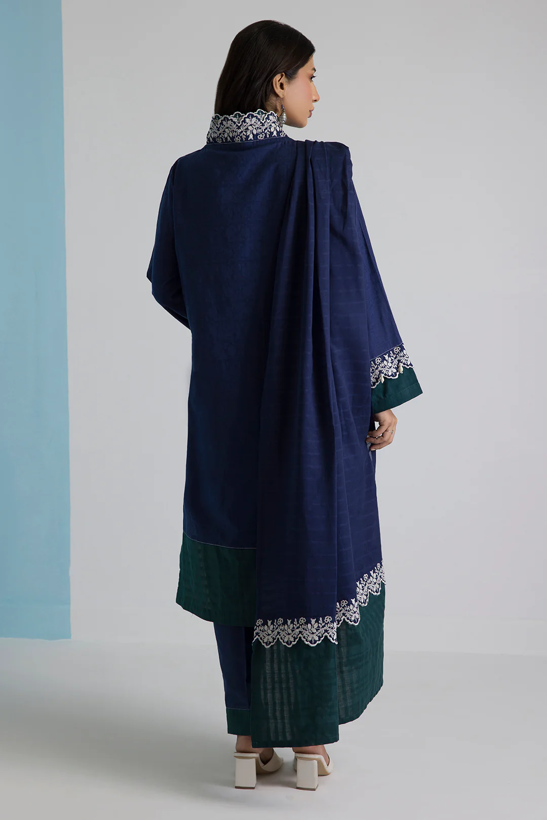 Embroidered Kurta Dupatta Trouser - 3355 - Image 8