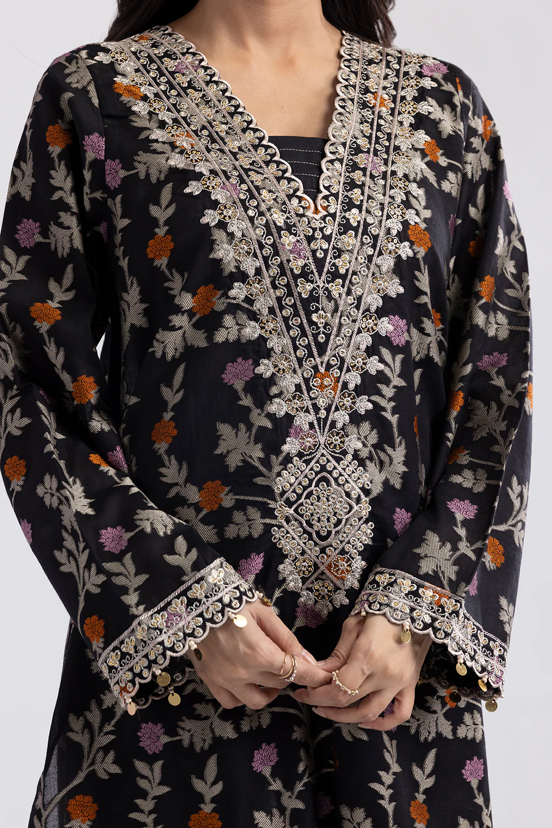 Embroidered Kurta Dupatta Trouser - 3358 - Image 3