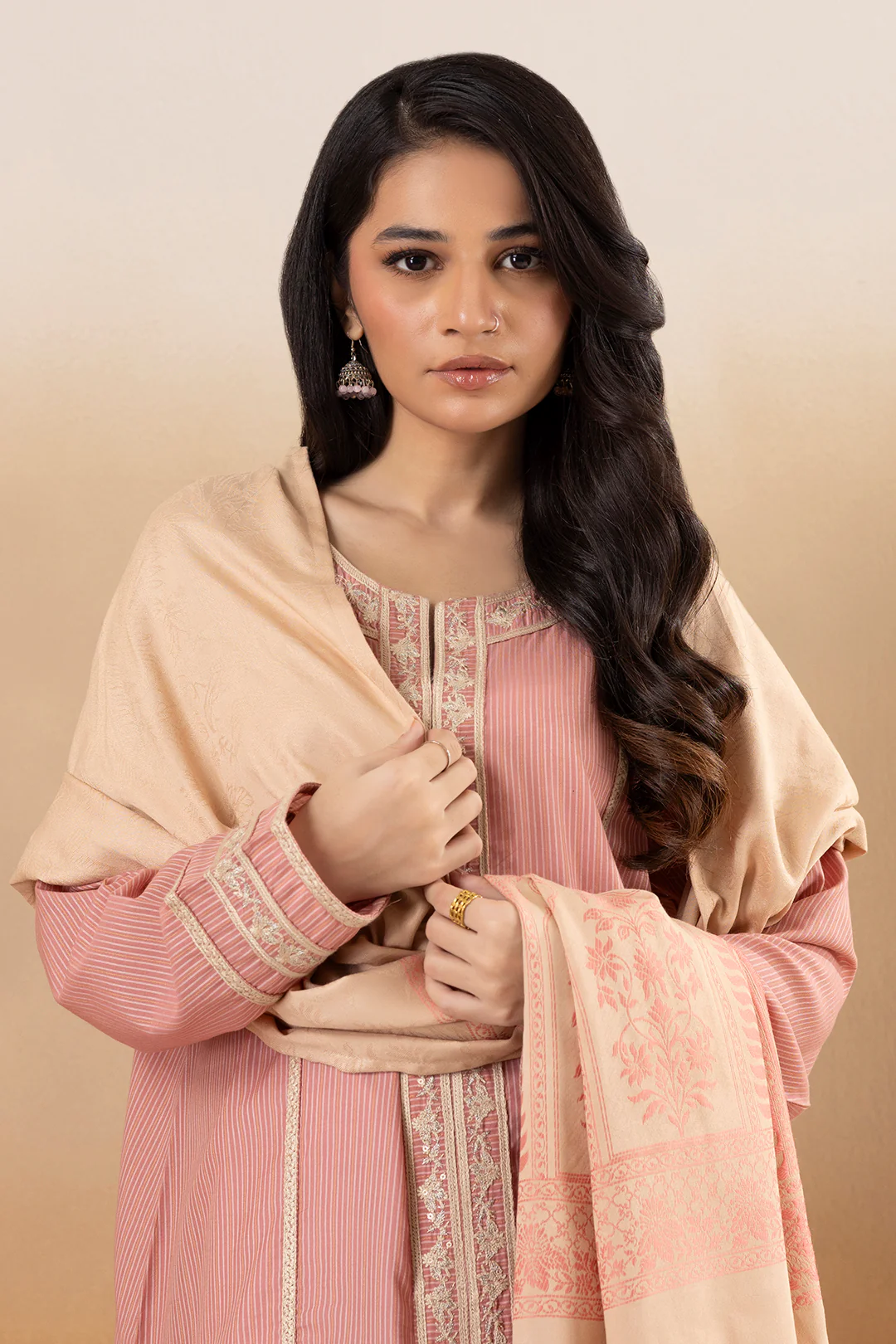 Embroidered Kurta Dupatta Trouser - 3371 - Image 2