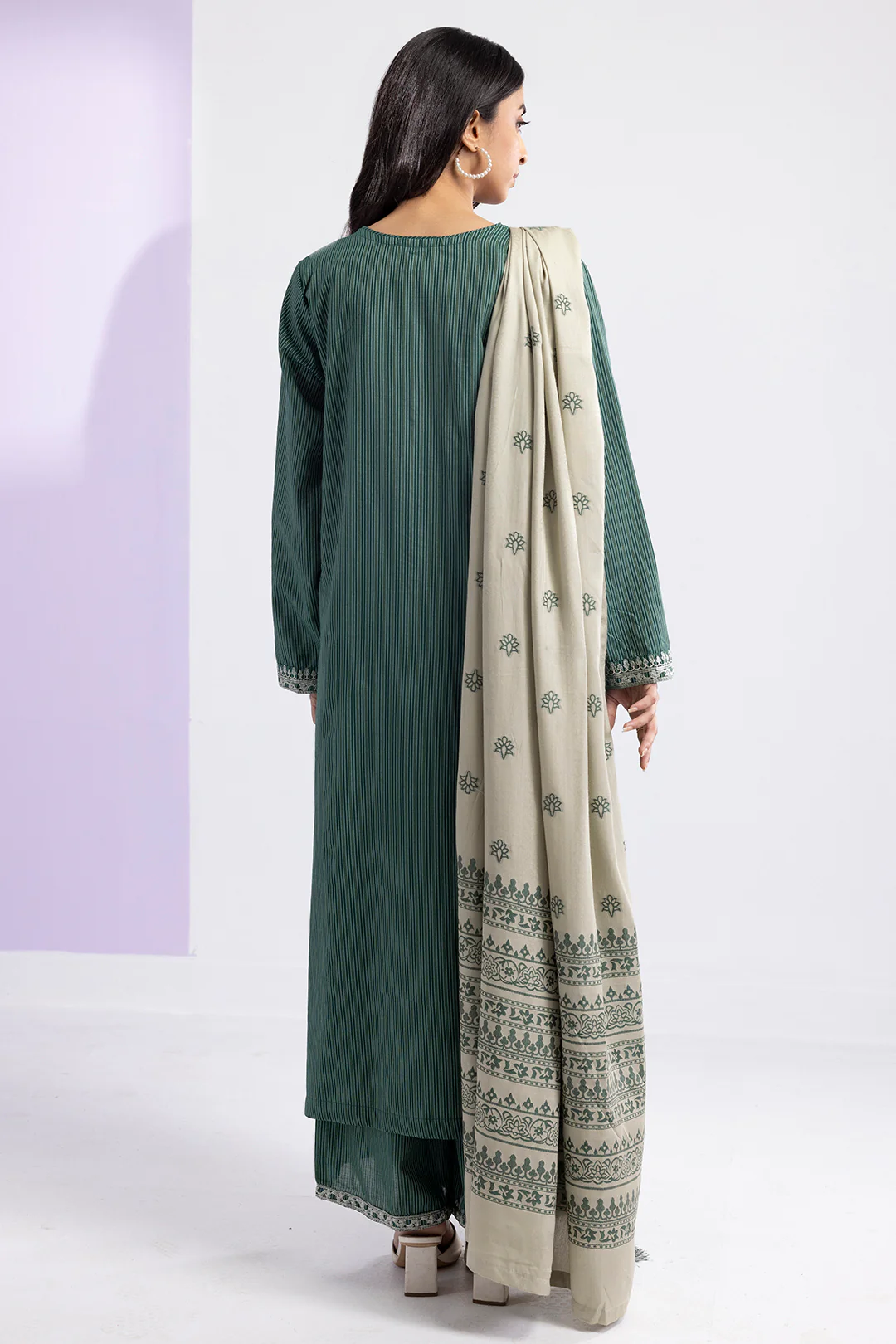 Embroidered Kurta Dupatta Trouser - 3372 - Image 8