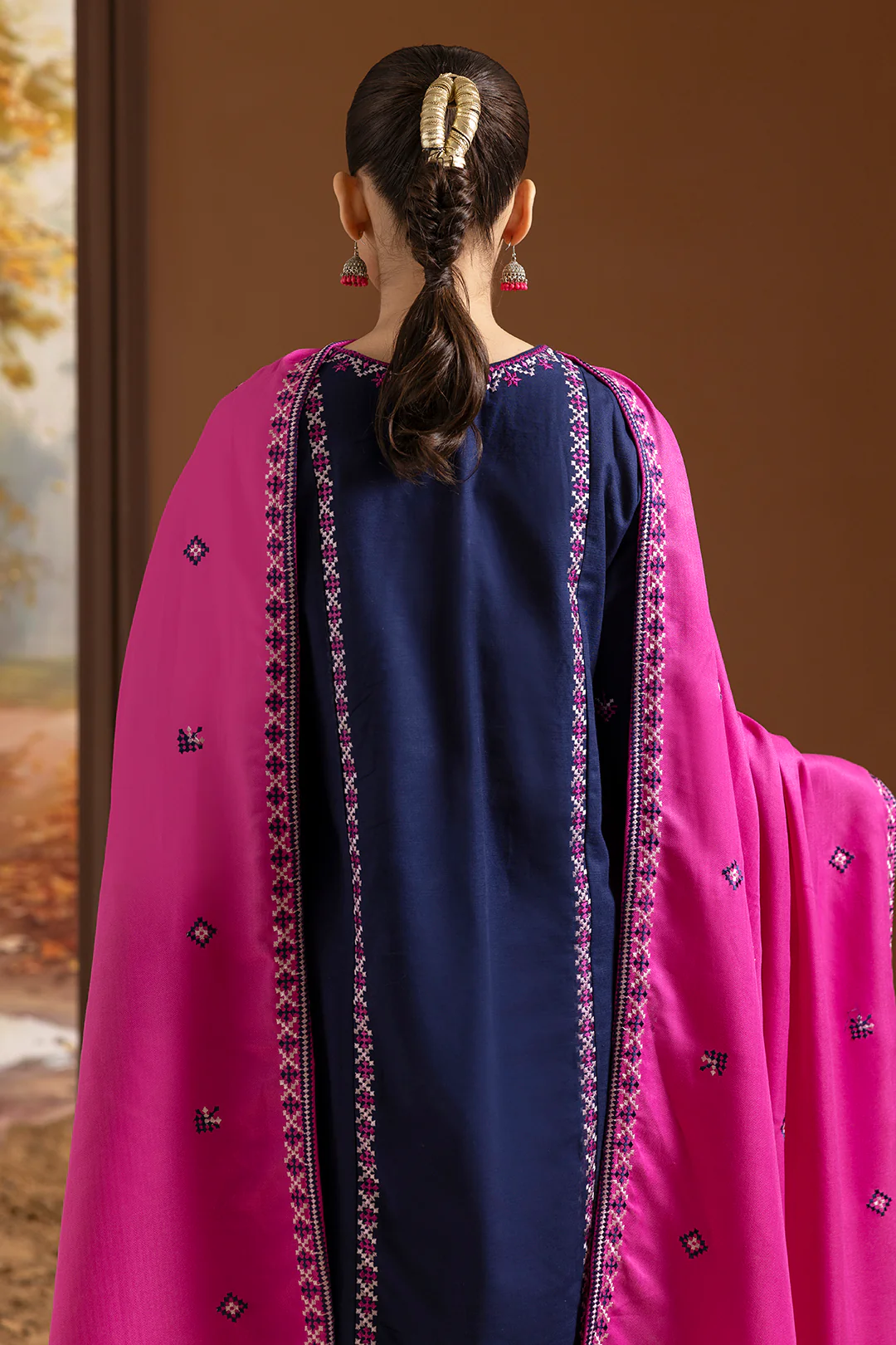 Embroidered Kurta Dupatta Trouser - 3373 - Image 11