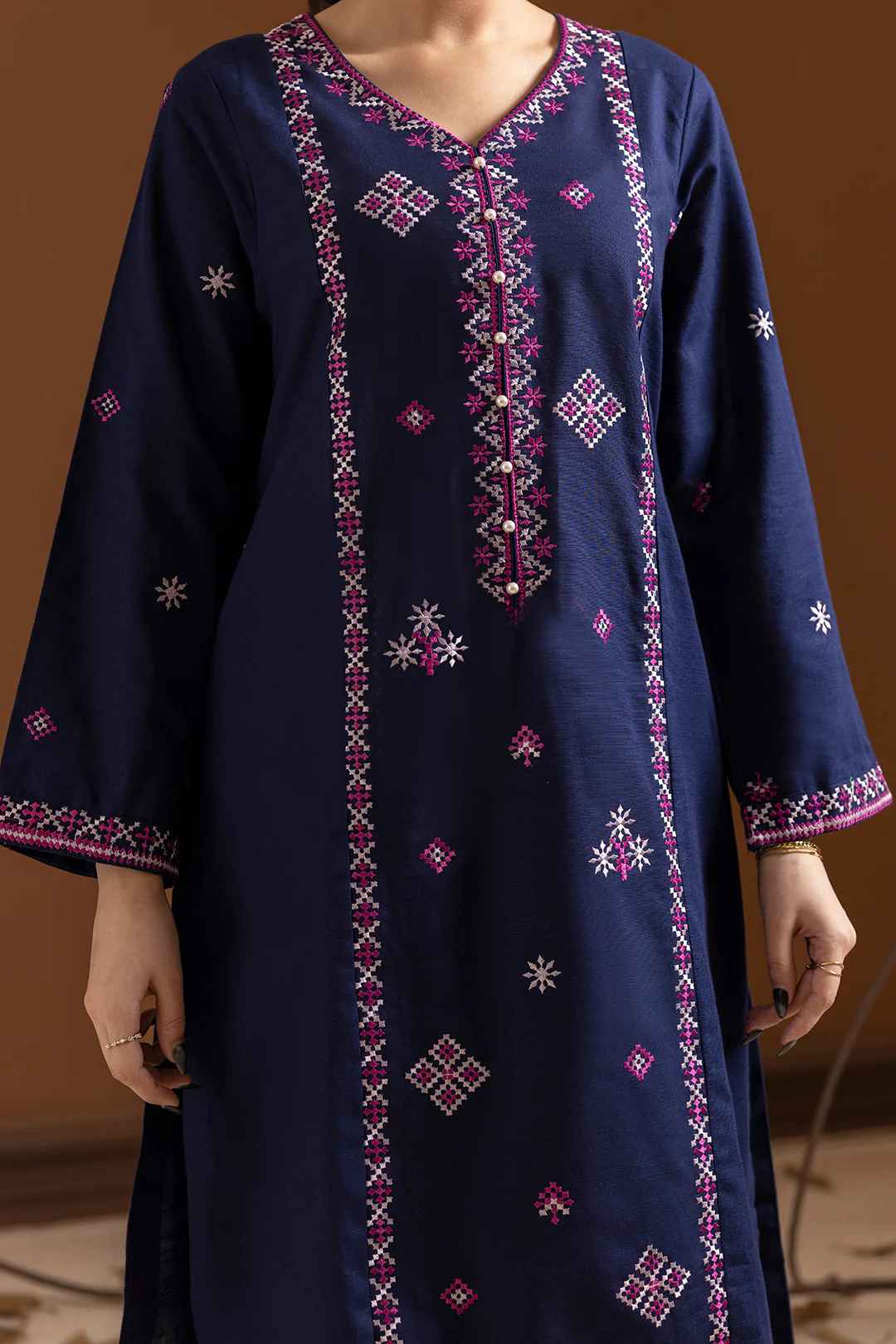 Embroidered Kurta Dupatta Trouser - 3373 - Image 3