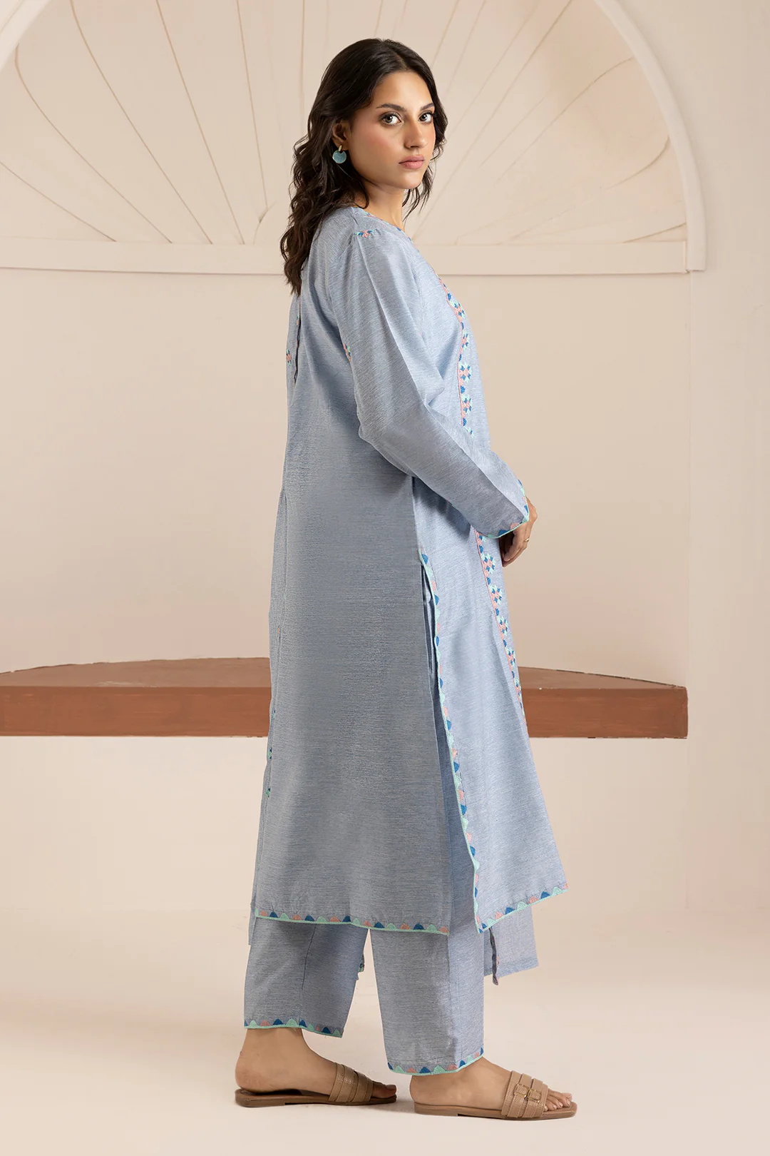 Embroidered Kurta Dupatta Trouser - 3375 - Image 2