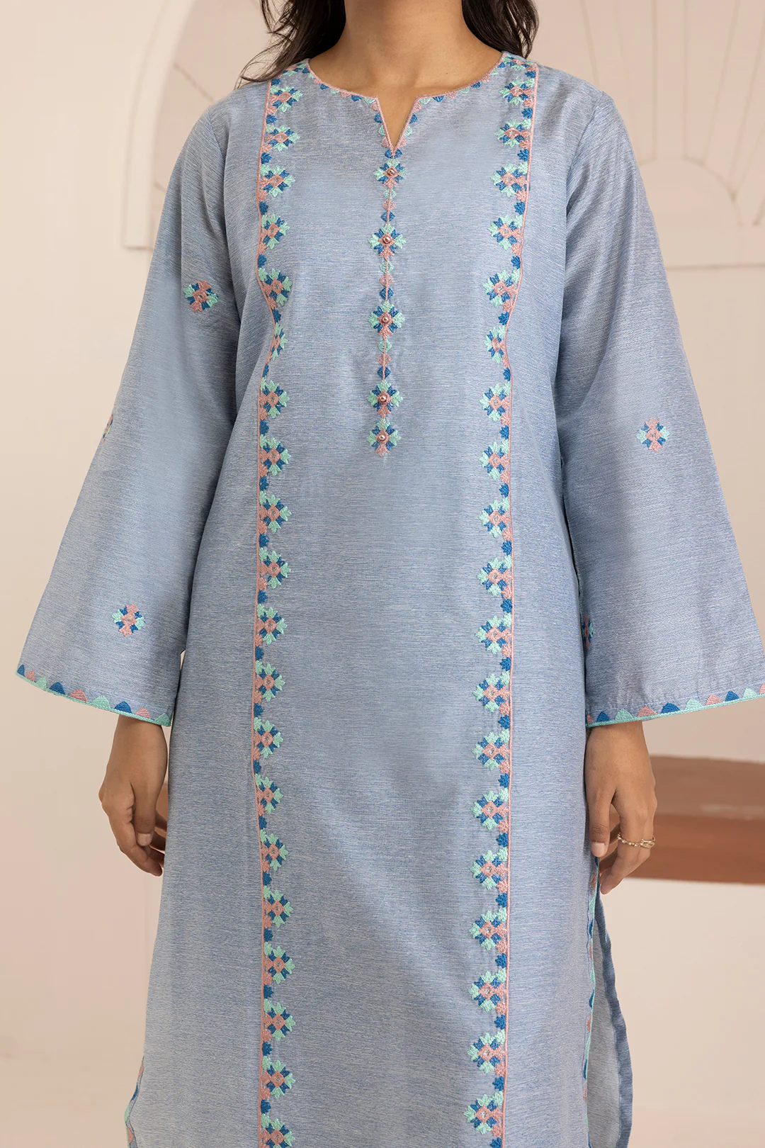 Embroidered Kurta Dupatta Trouser - 3375 - Image 3