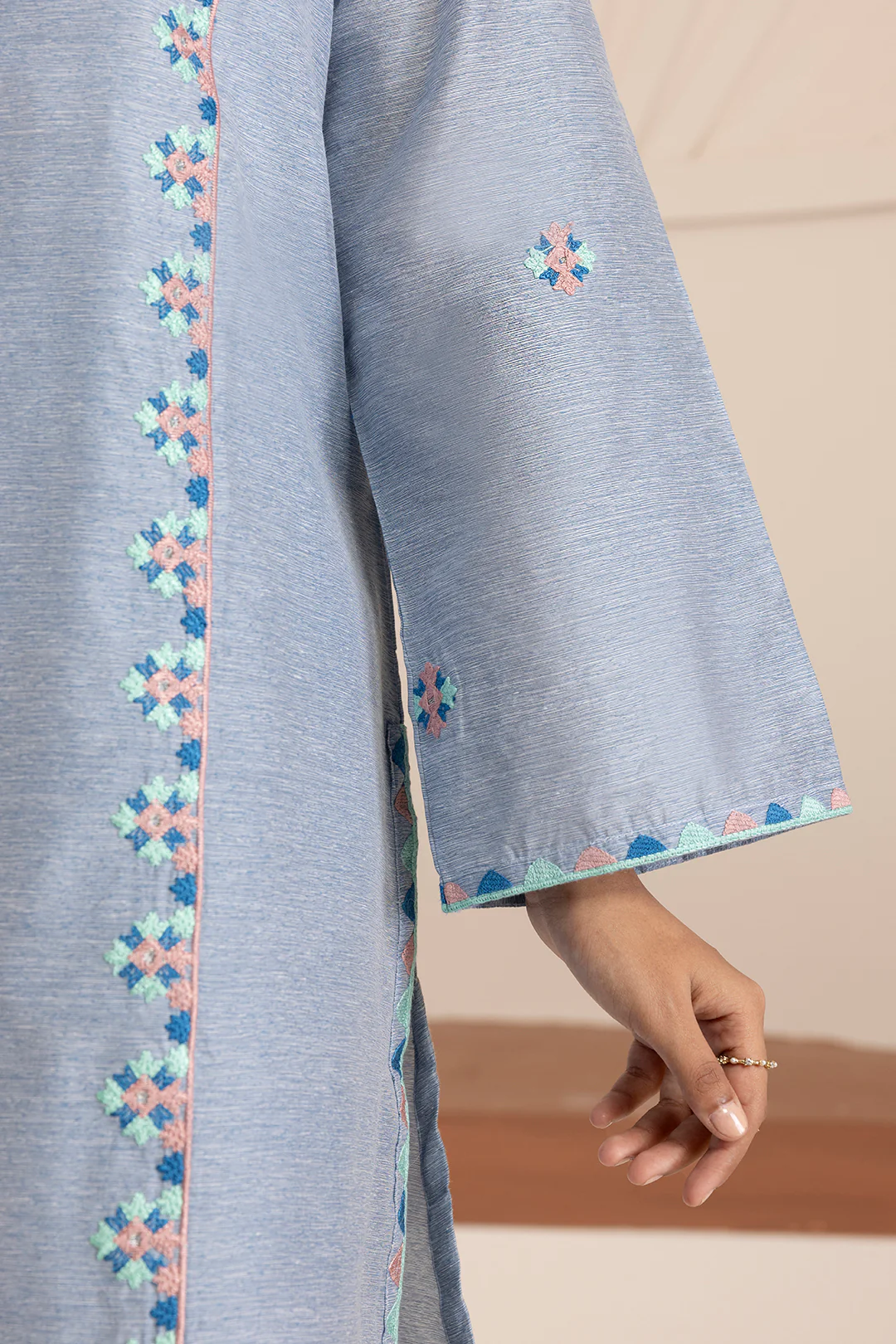 Embroidered Kurta Dupatta Trouser - 3375 - Image 4