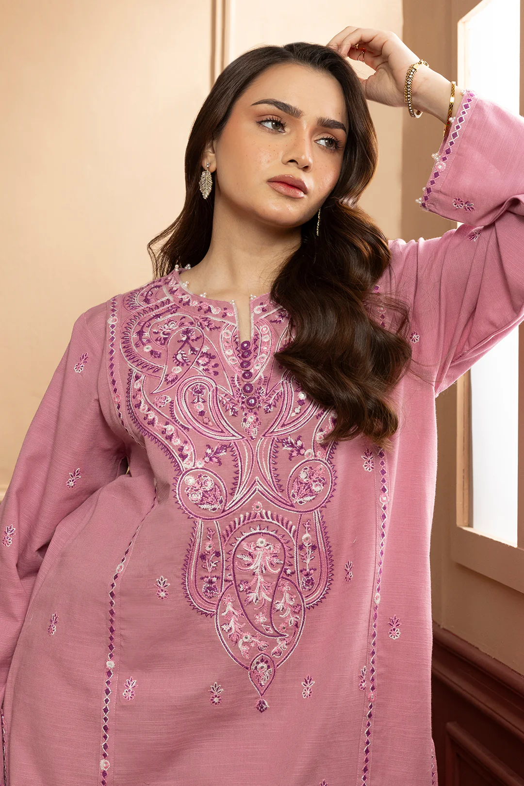 Embroidered Kurta Dupatta Trouser - 3379 - Image 2