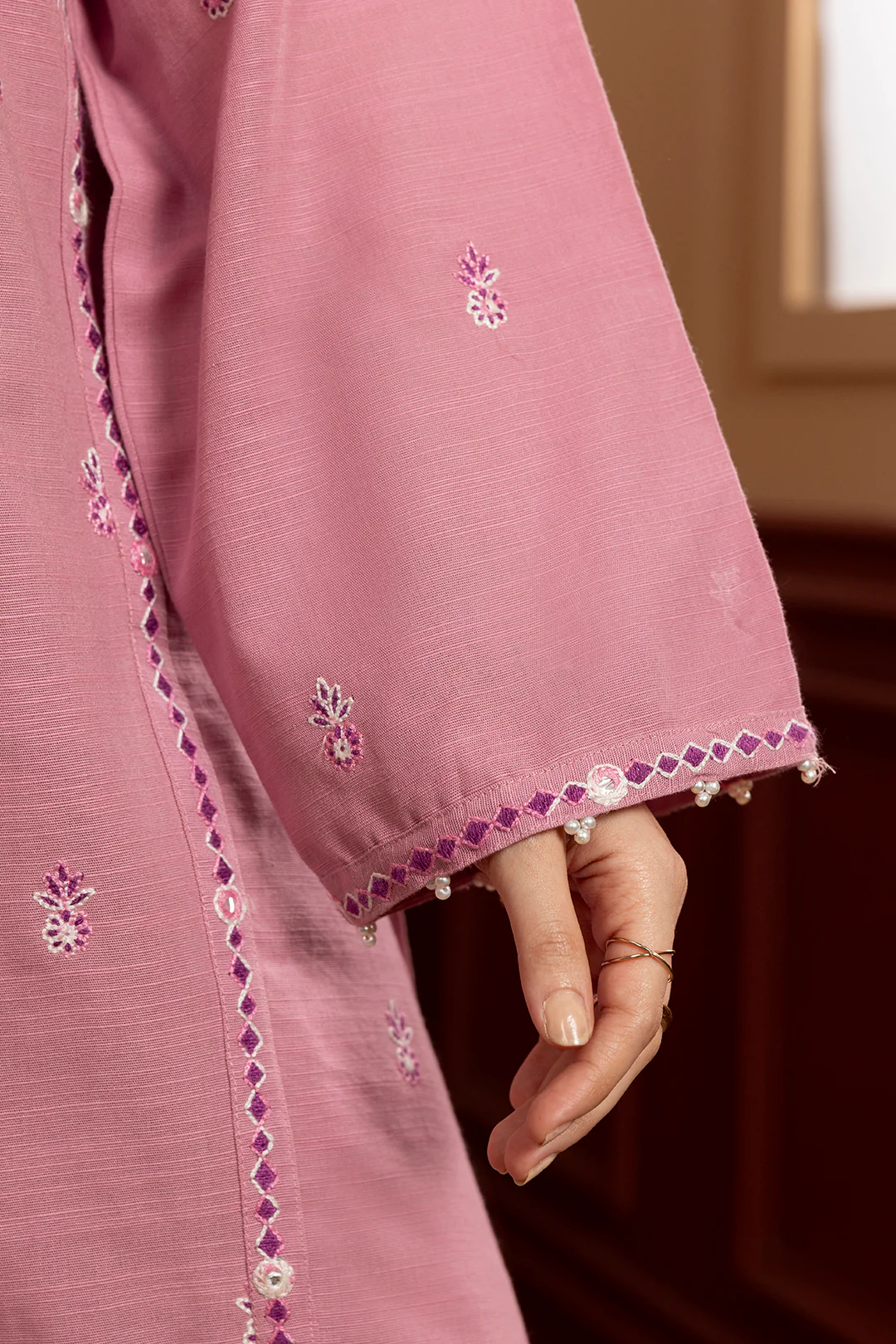 Embroidered Kurta Dupatta Trouser - 3379 - Image 6