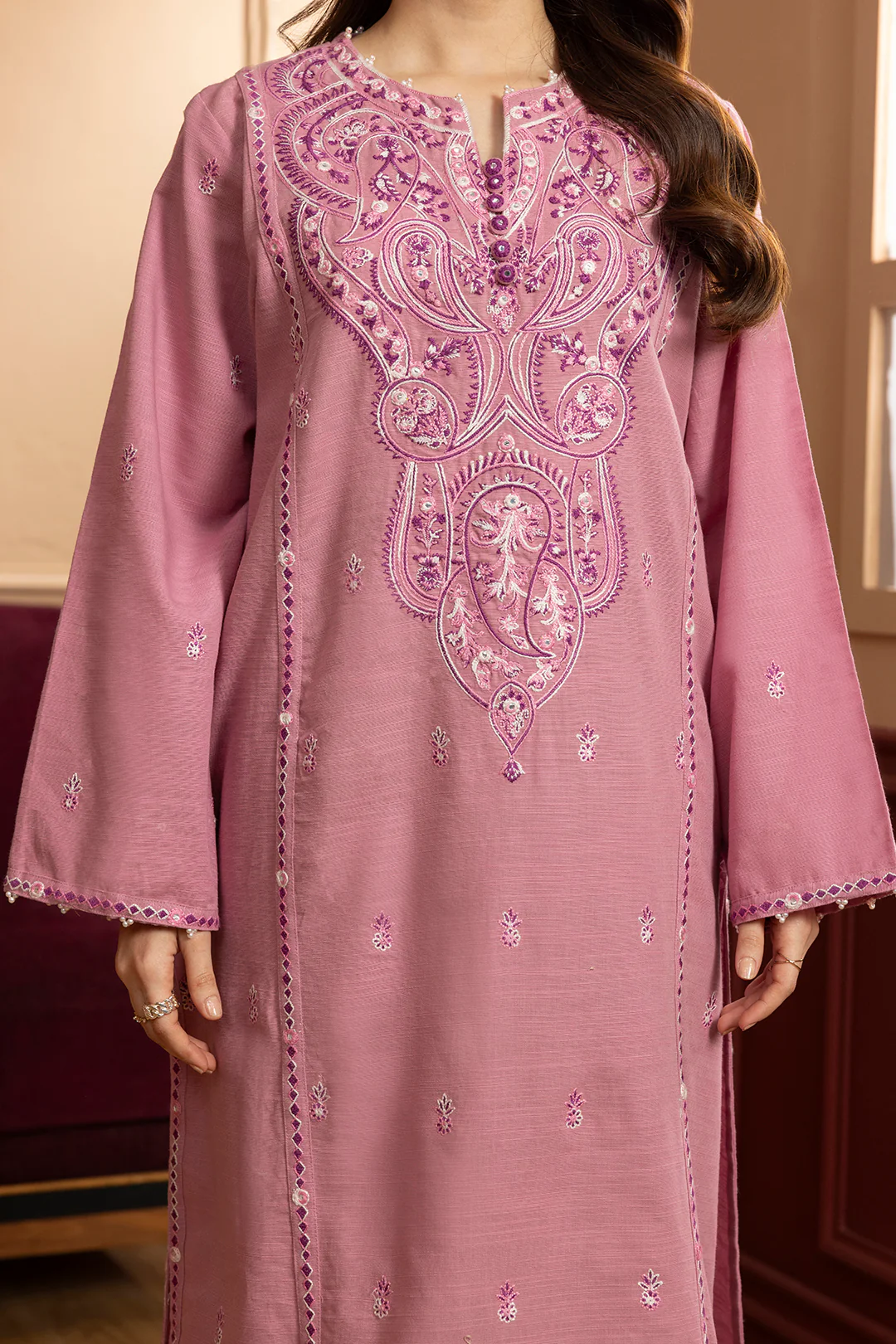 Embroidered Kurta Dupatta Trouser - 3379 - Image 7