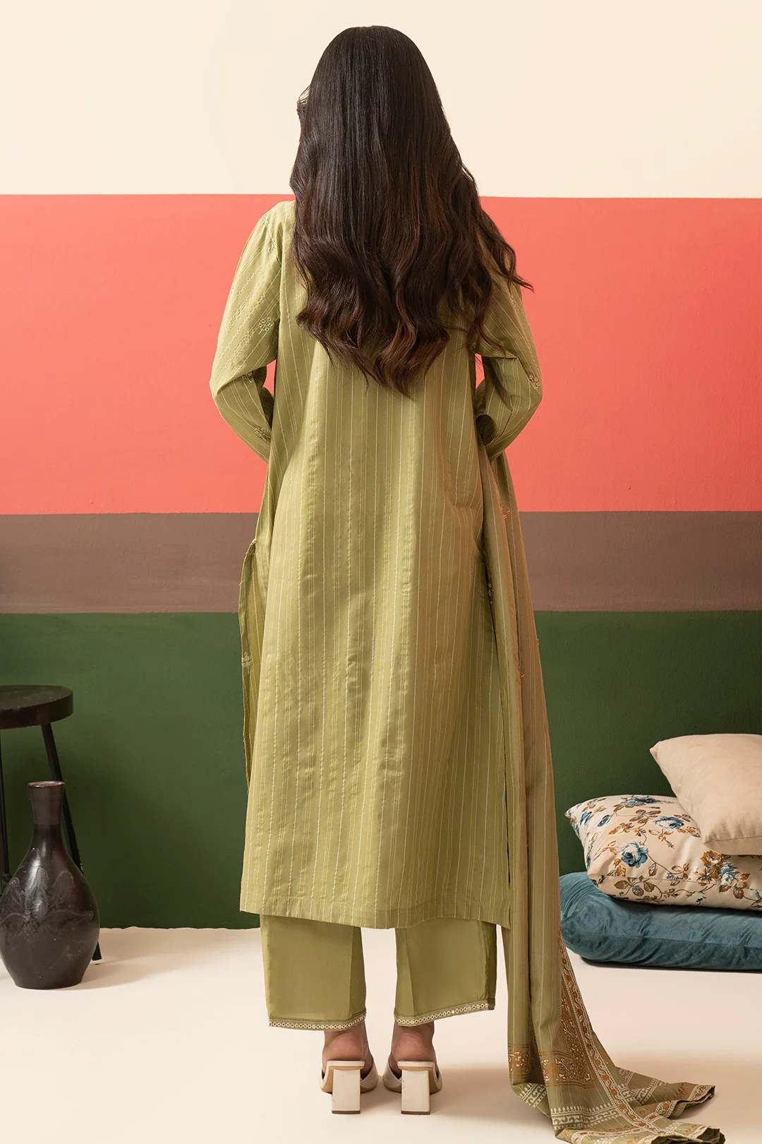 Embroidered Kurta Dupatta Trouser - 3388 - Image 9