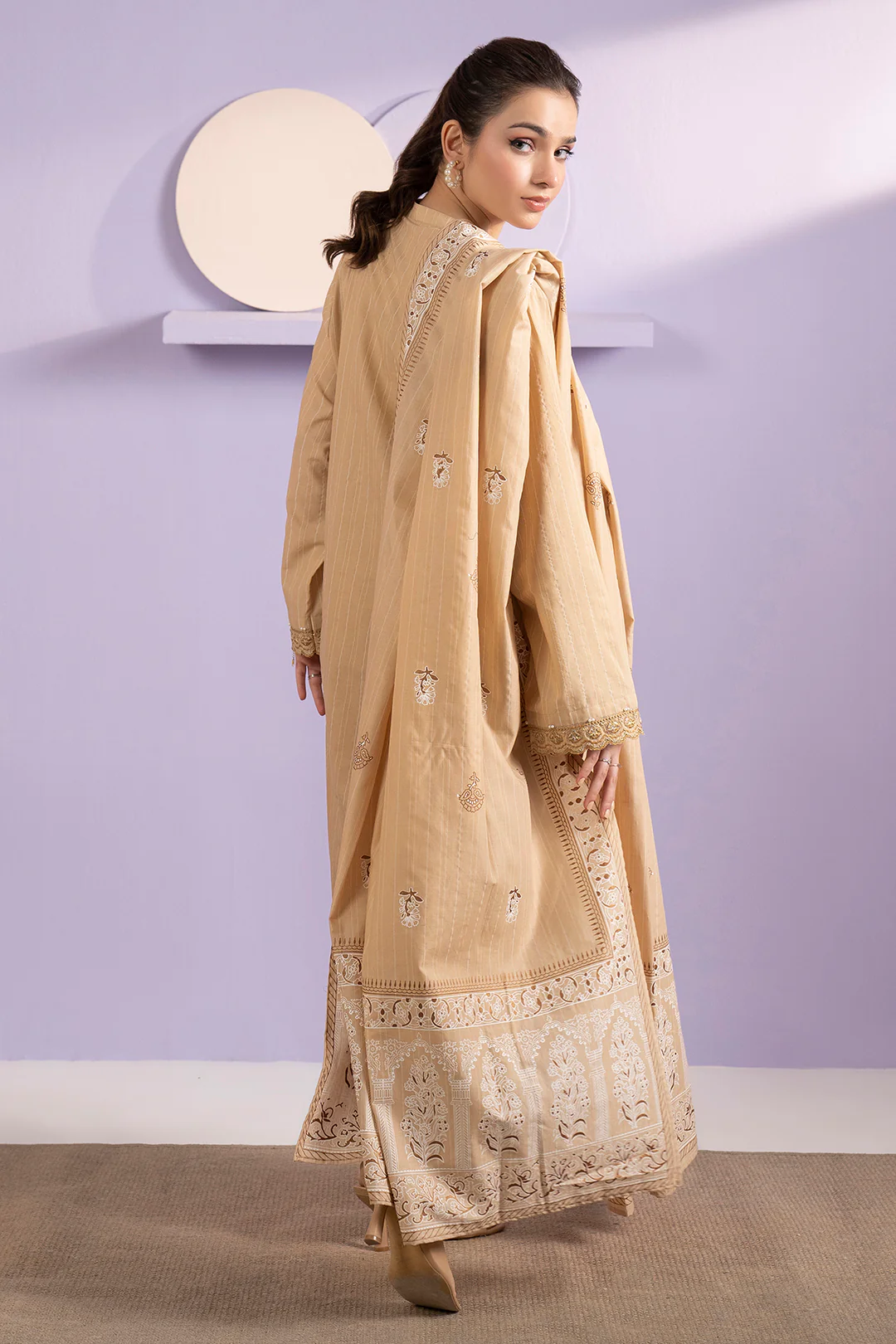 Embroidered Kurta Dupatta Trouser - 3392 - Image 9