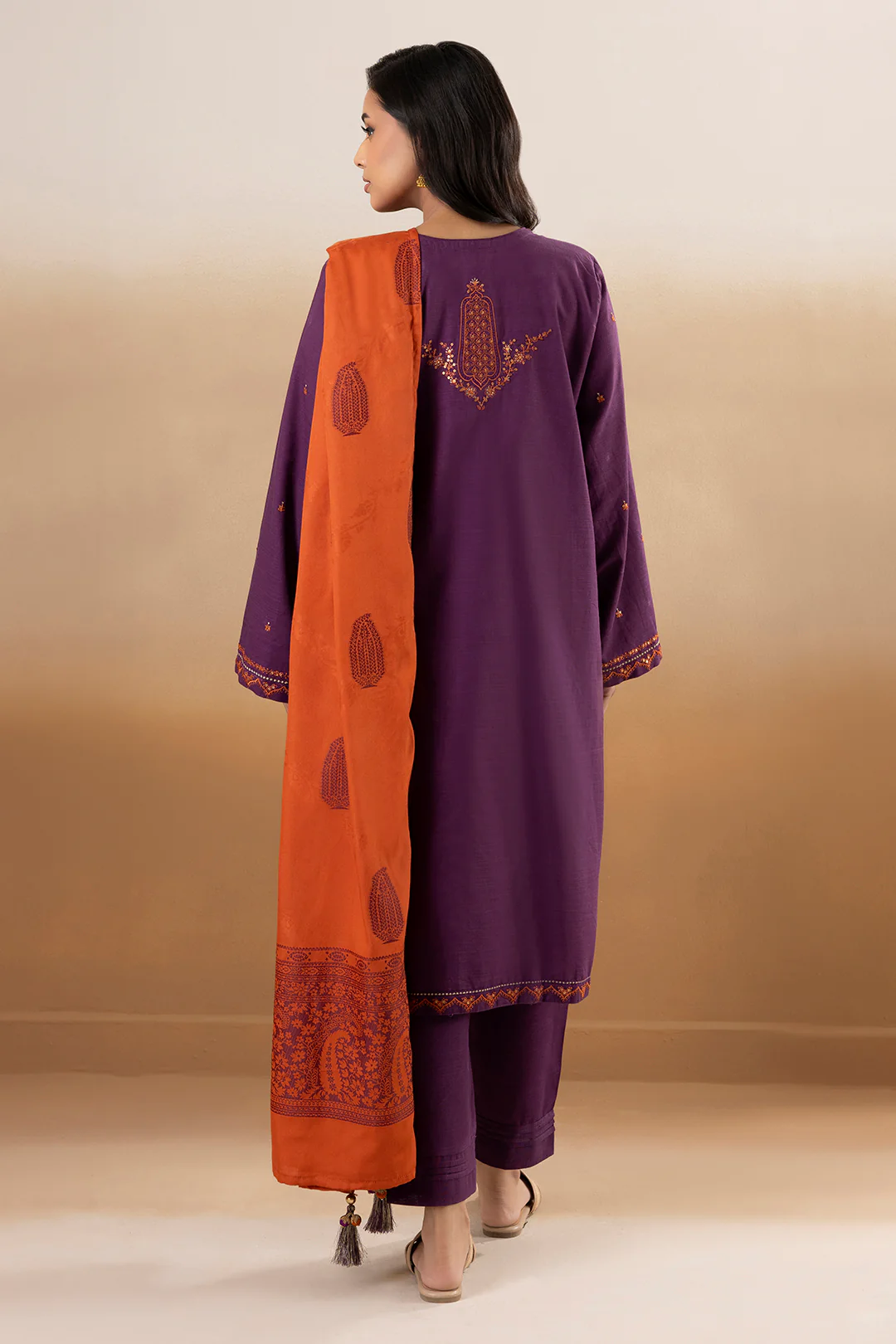 Embroidered Kurta Dupatta Trouser - 3395 - Image 10
