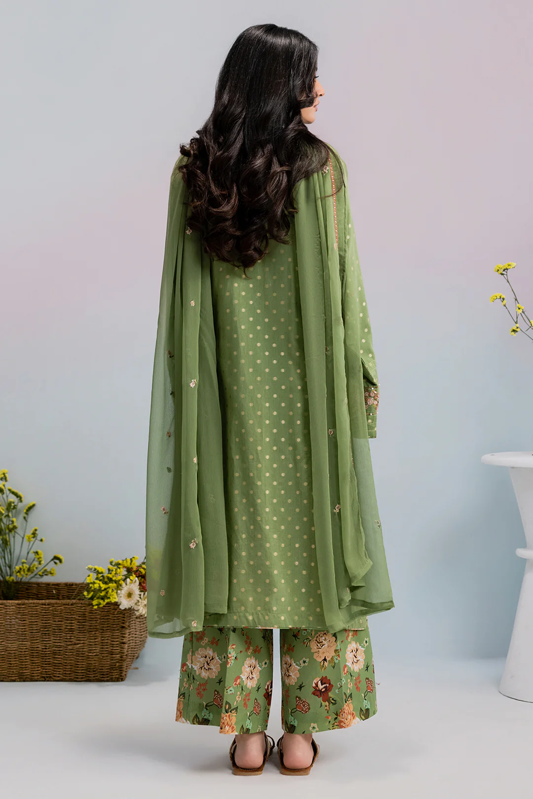 Embroidered Kurta Dupatta Trouser - 2522 - Image 6