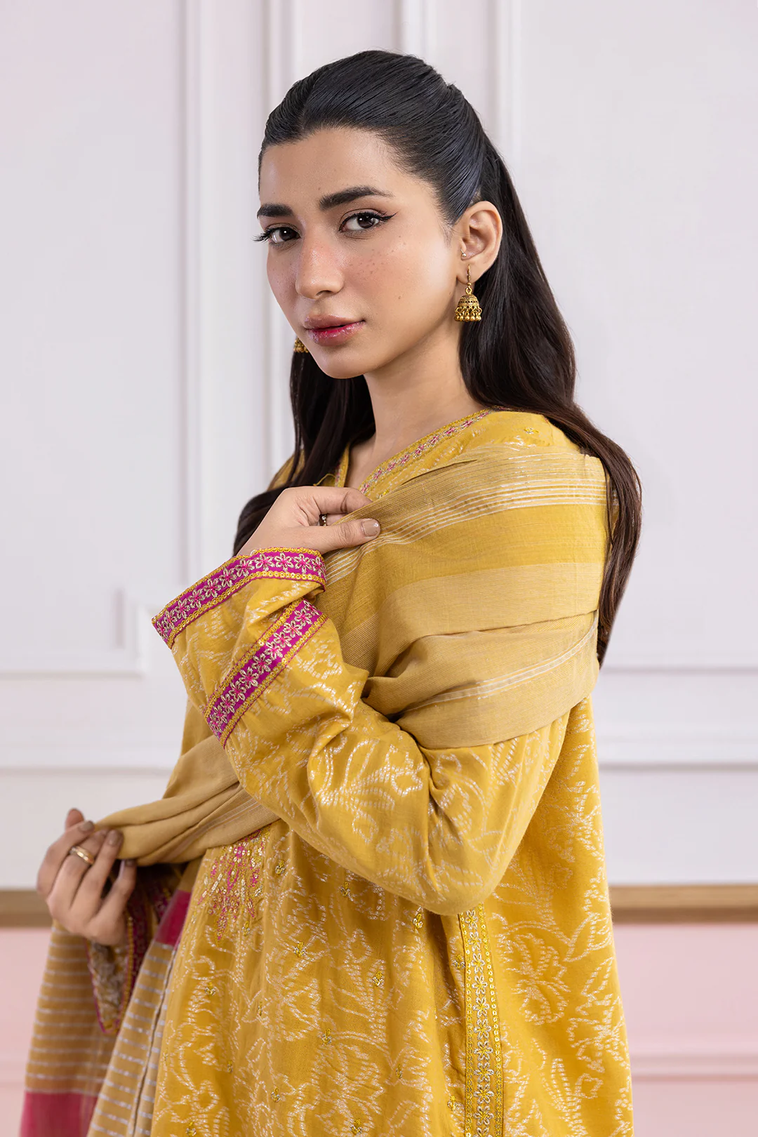 Embroidered Kurta Dupatta Trouser - 2527 - Image 4