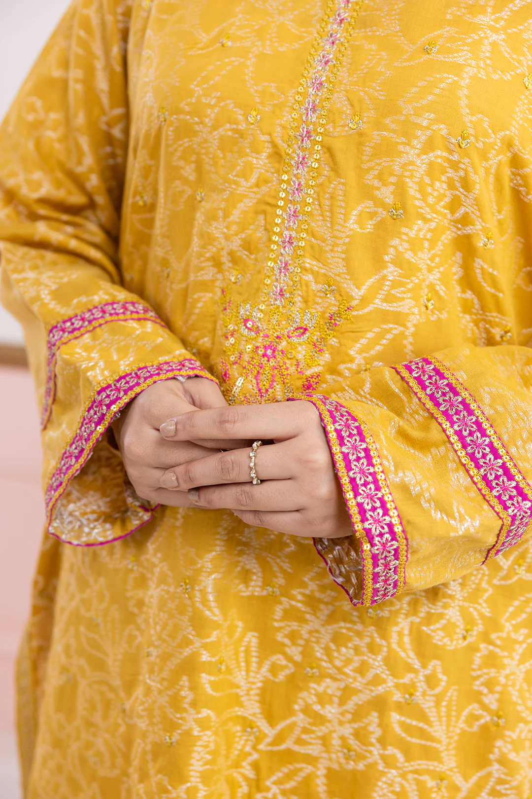 Embroidered Kurta Dupatta Trouser - 2527 - Image 9