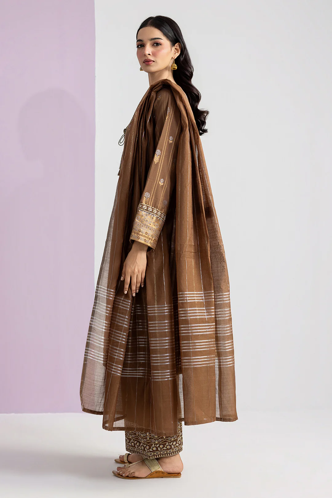 Embroidered Kurta Dupatta Trouser - 2530 - Image 5