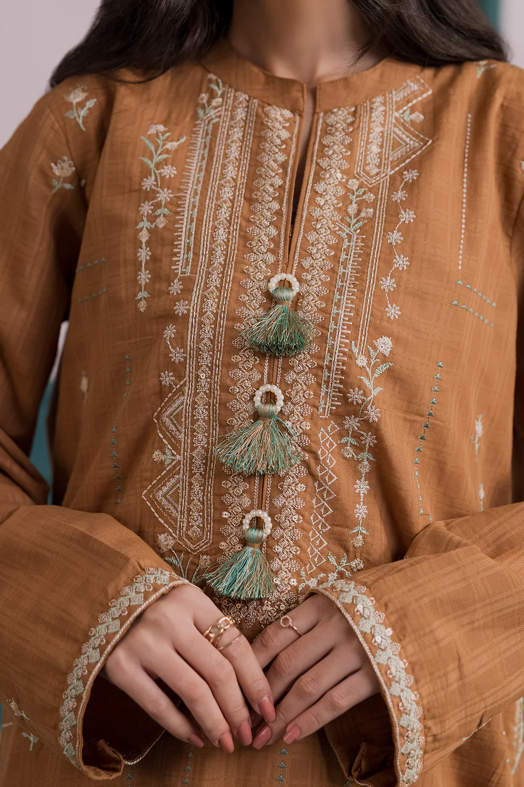 Embroidered Kurta Dupatta Trouser - 2531 - Image 4