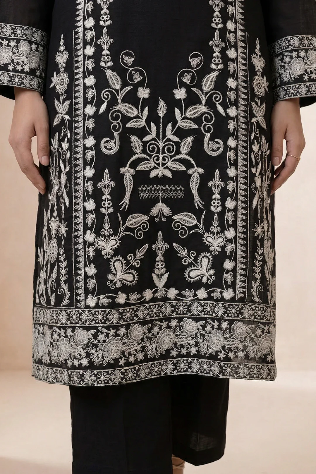 Embroidered Kurta Dupatta Trouser - 2553 - Image 3