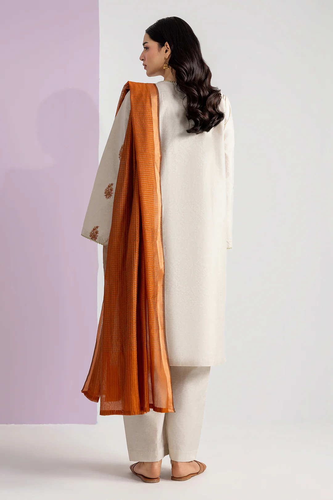 Embroidered Kurta Dupatta Trouser - 2554 - Image 7