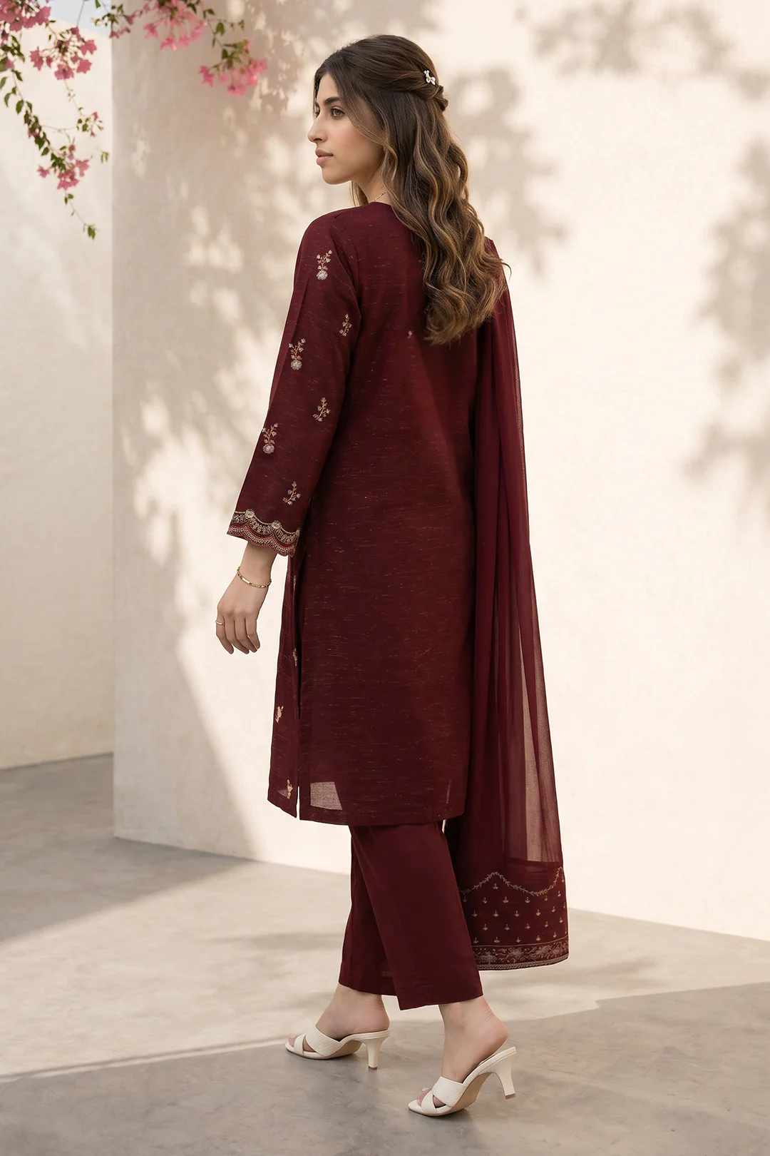 Embroidered Kurta Dupatta Trouser - 2557 - Image 6