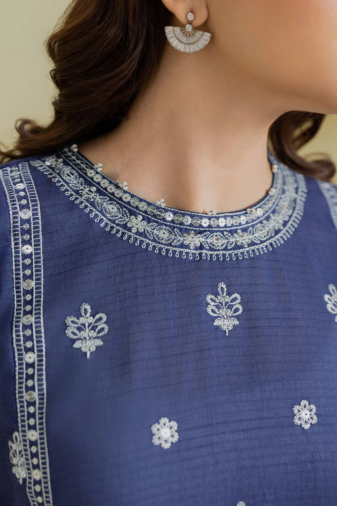 Embroidered Kurta Dupatta Trouser - 2560 - Image 10