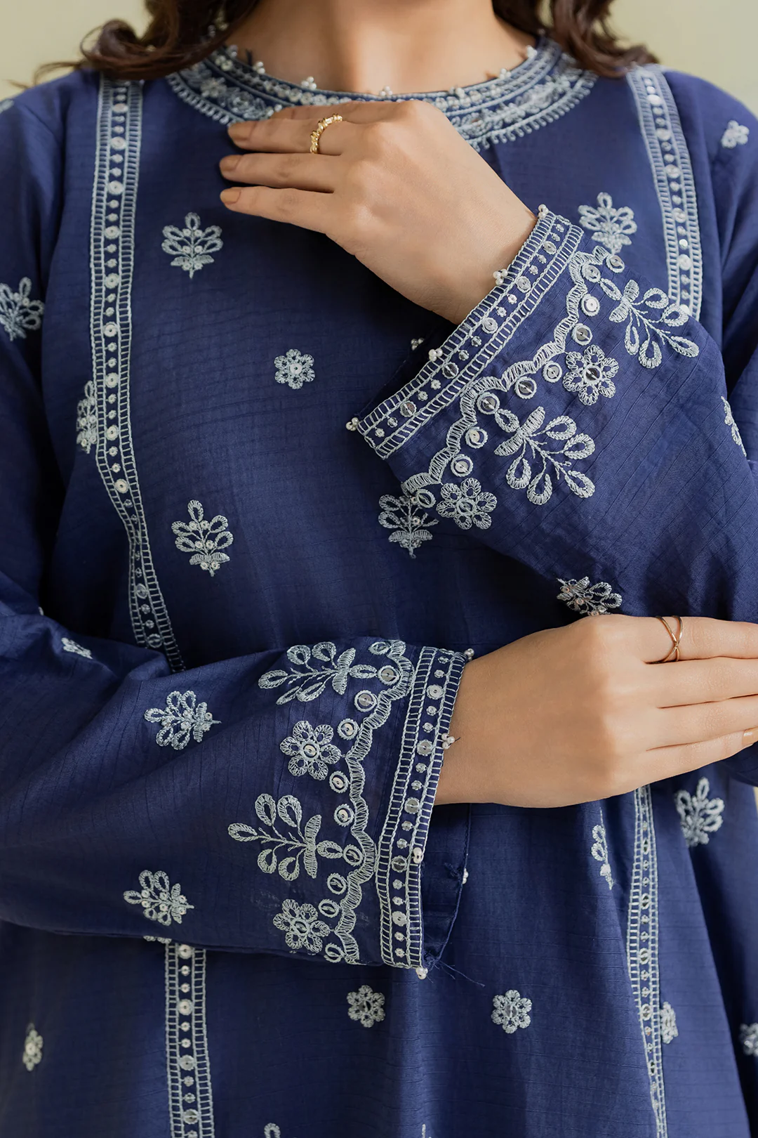 Embroidered Kurta Dupatta Trouser - 2560 - Image 8