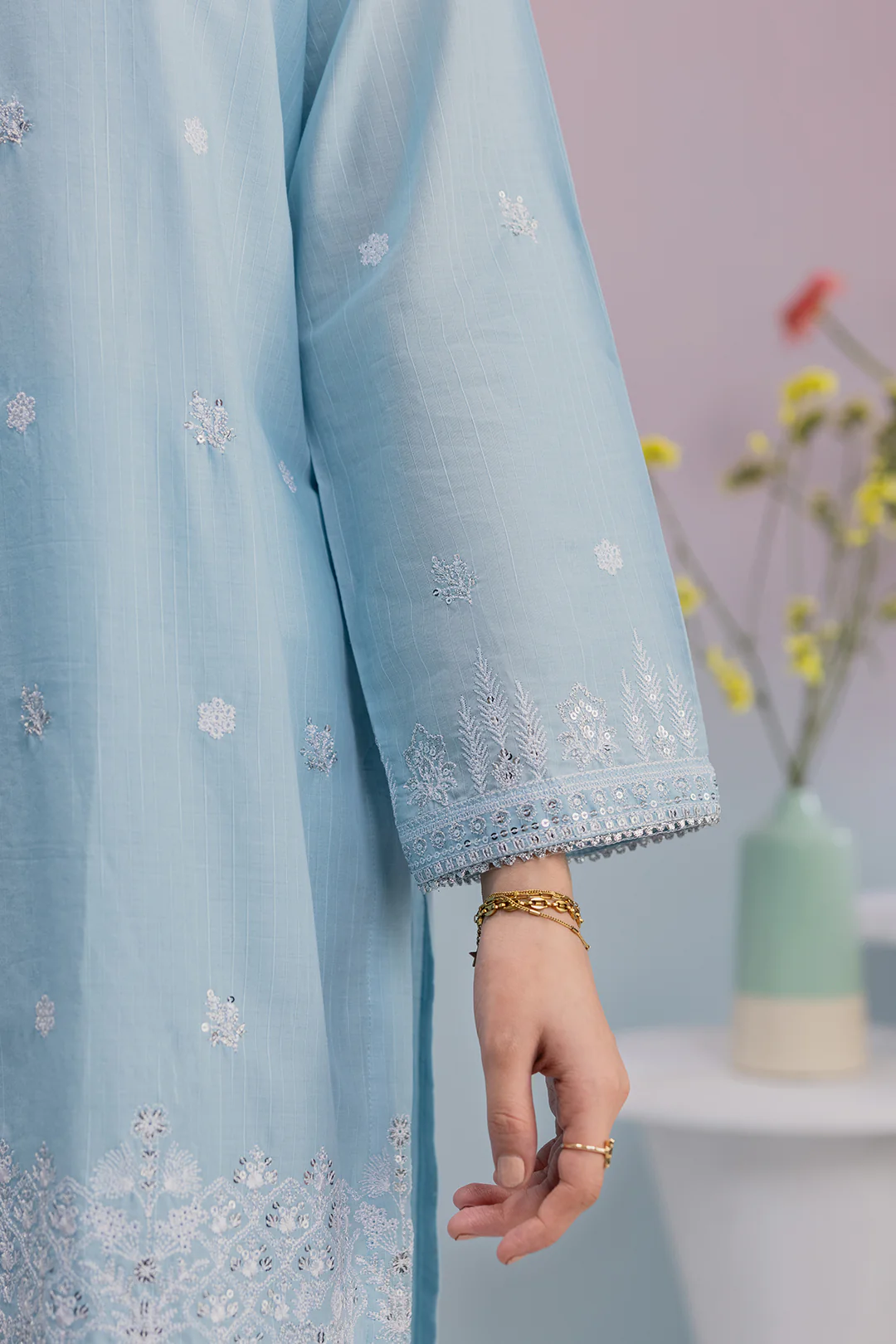 Embroidered Kurta Dupatta Trouser - 2577 - Image 5