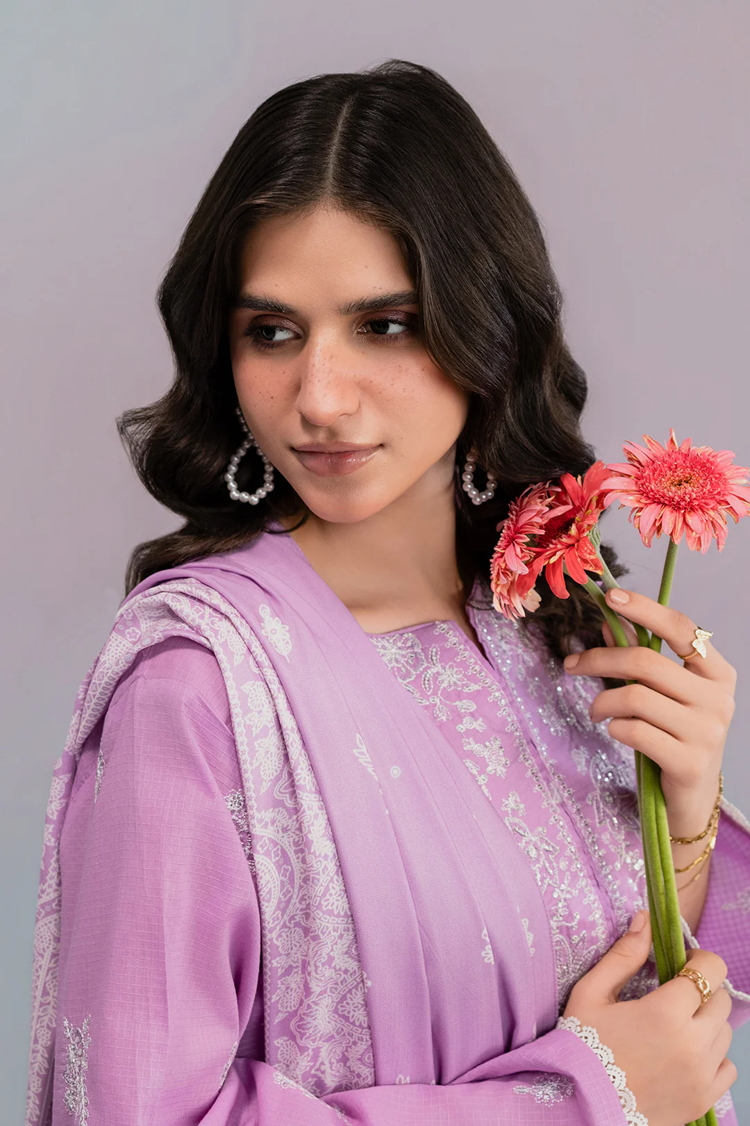 Embroidered Kurta Dupatta Trouser - 2579 - Image 4