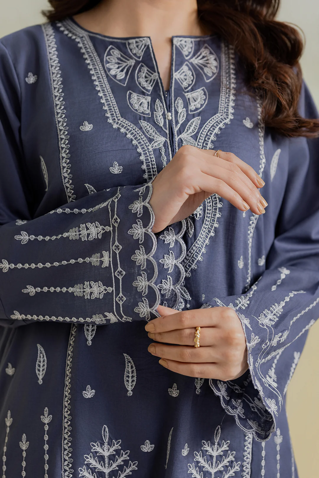 Embroidered Kurta Dupatta Trouser - 2591 - Image 6