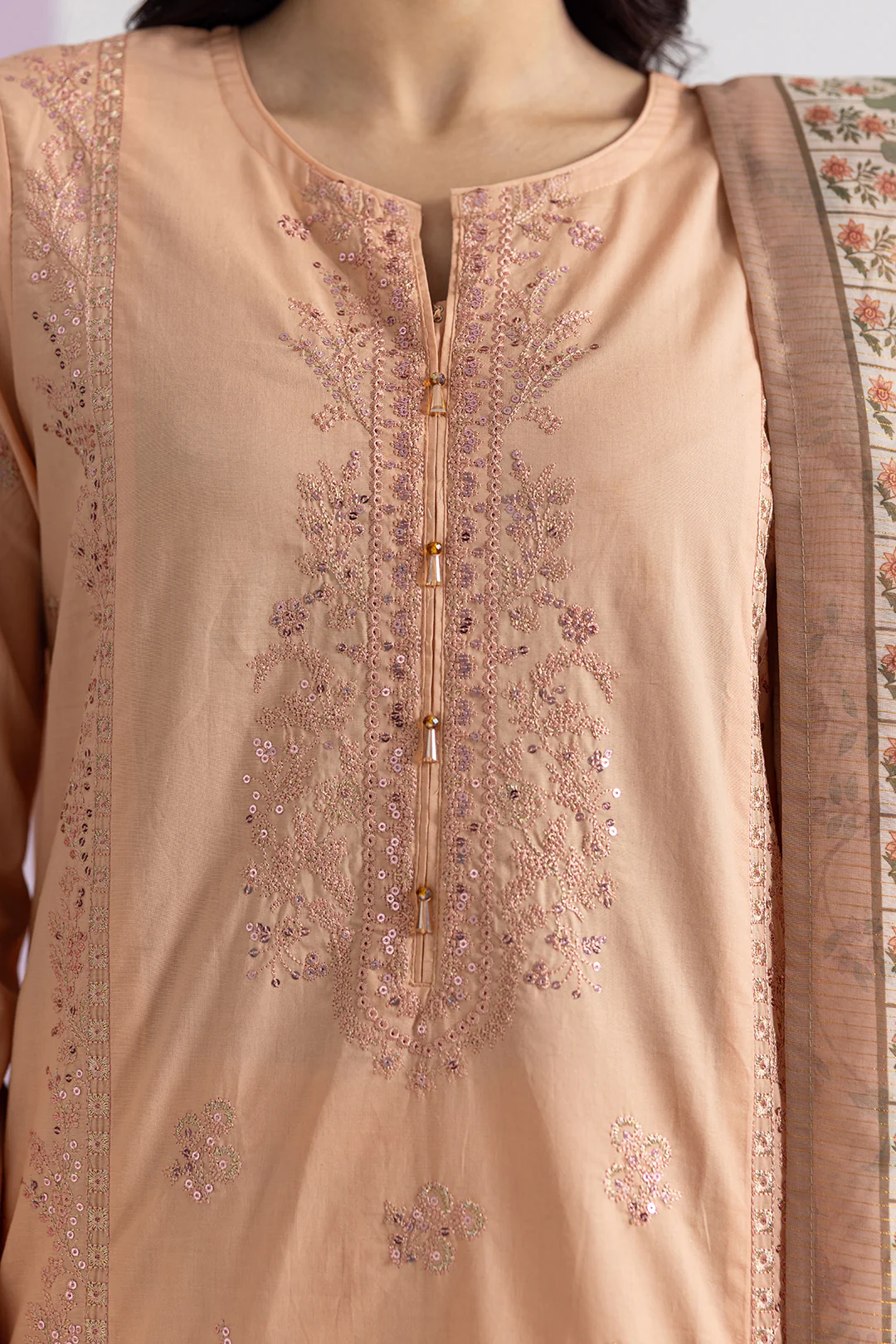 Embroidered Kurta Dupatta Trouser - 2596 - Image 5