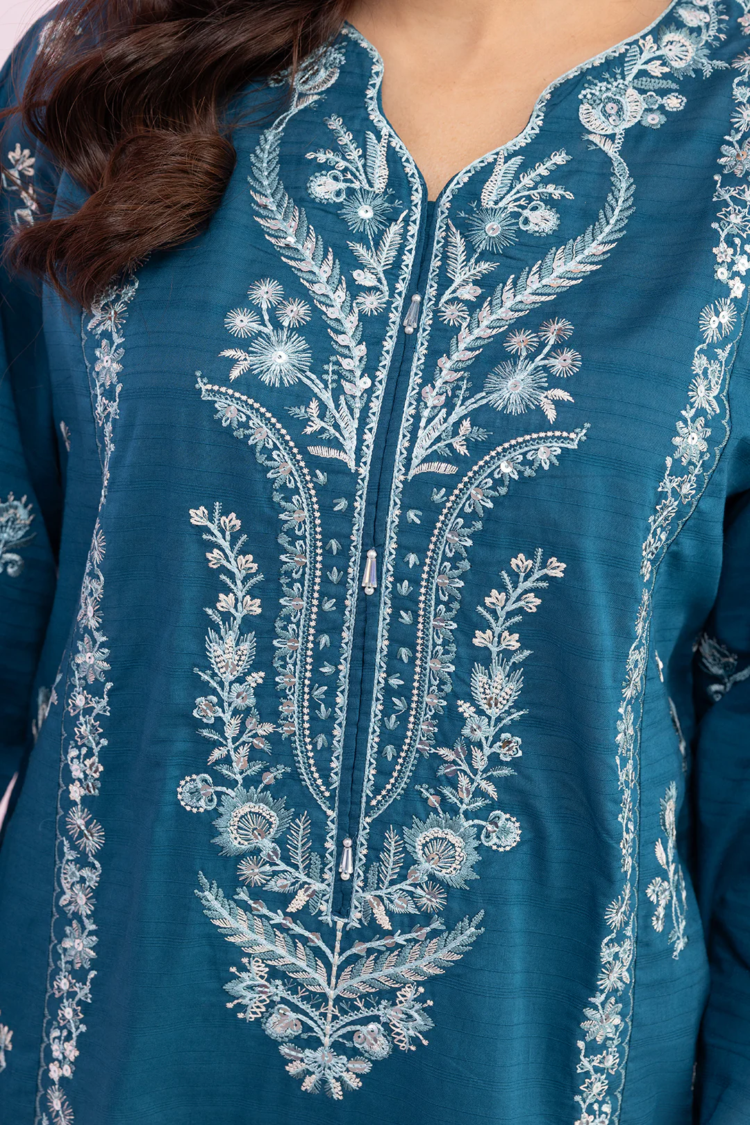 Embroidered Kurta Dupatta Trouser - 2608 - Image 3