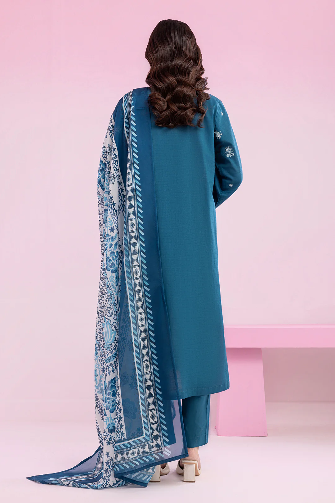 Embroidered Kurta Dupatta Trouser - 2608 - Image 8