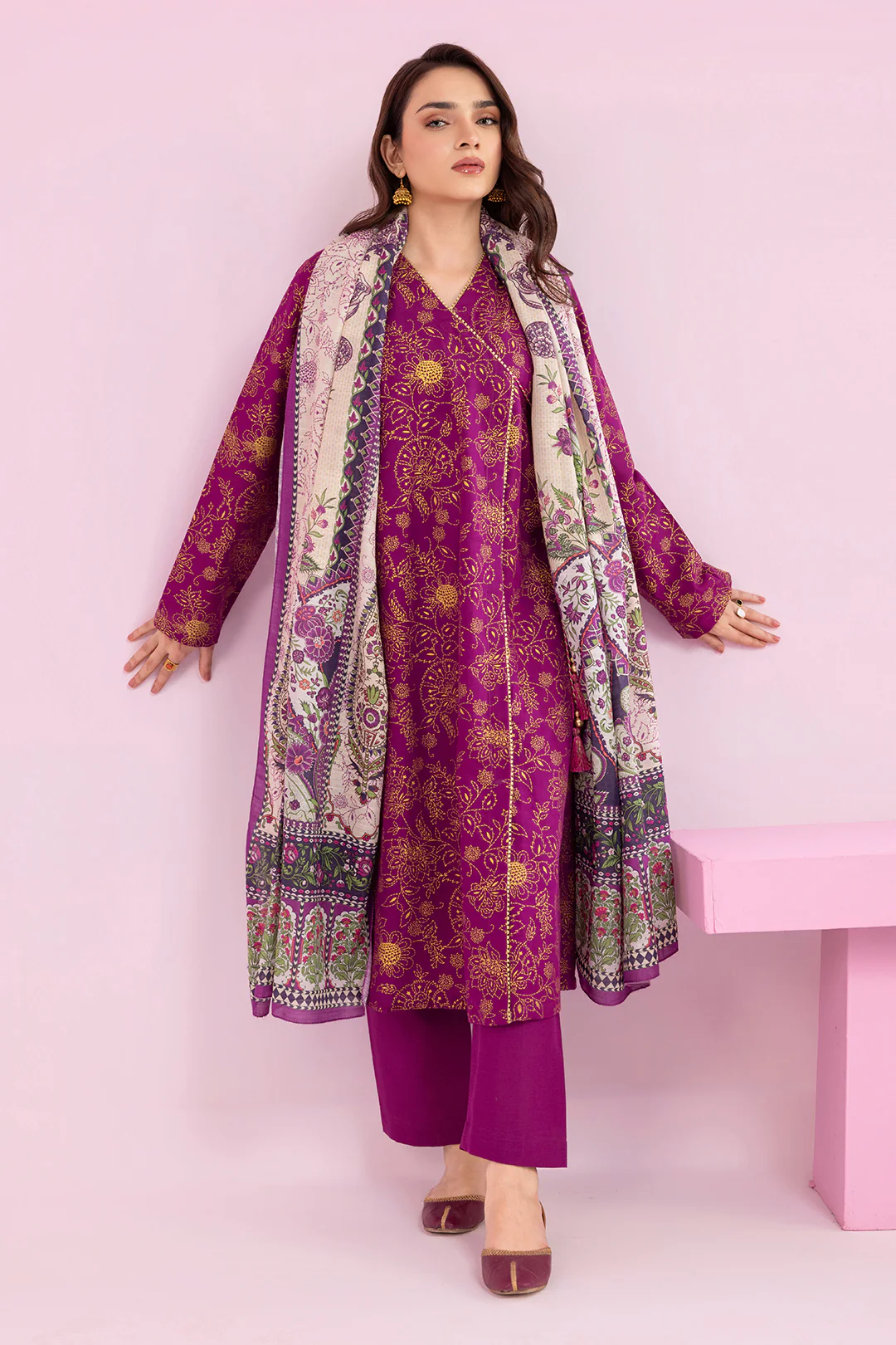 Kurta Dupatta Trouser - 2707 - Image 6