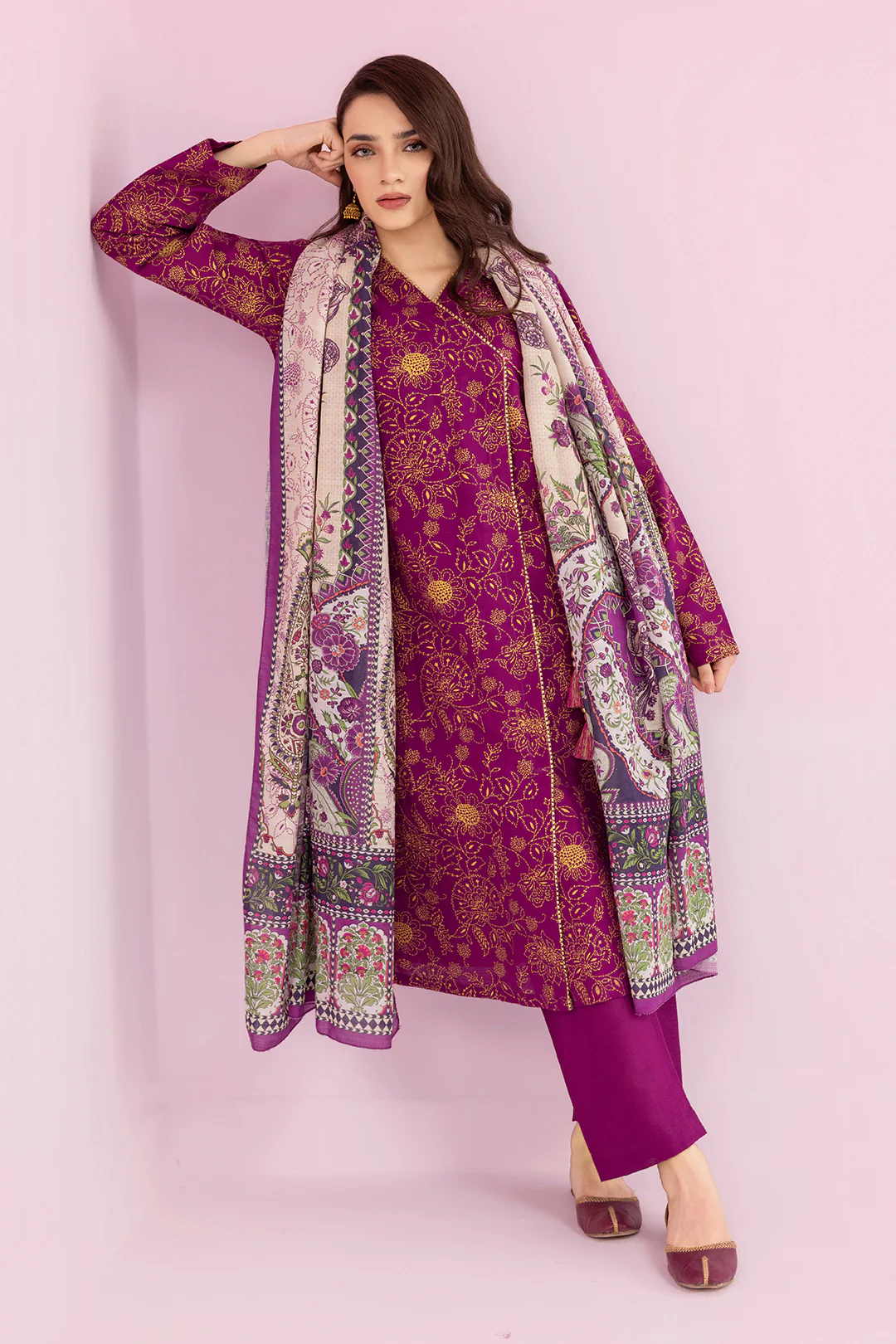 Kurta Dupatta Trouser - 2707 - Image 8