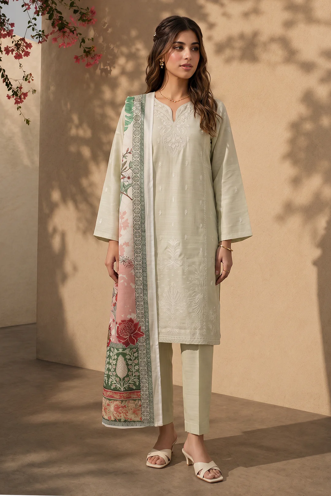 Embroidered Kurta Dupatta Trouser - 2880 - Image 3
