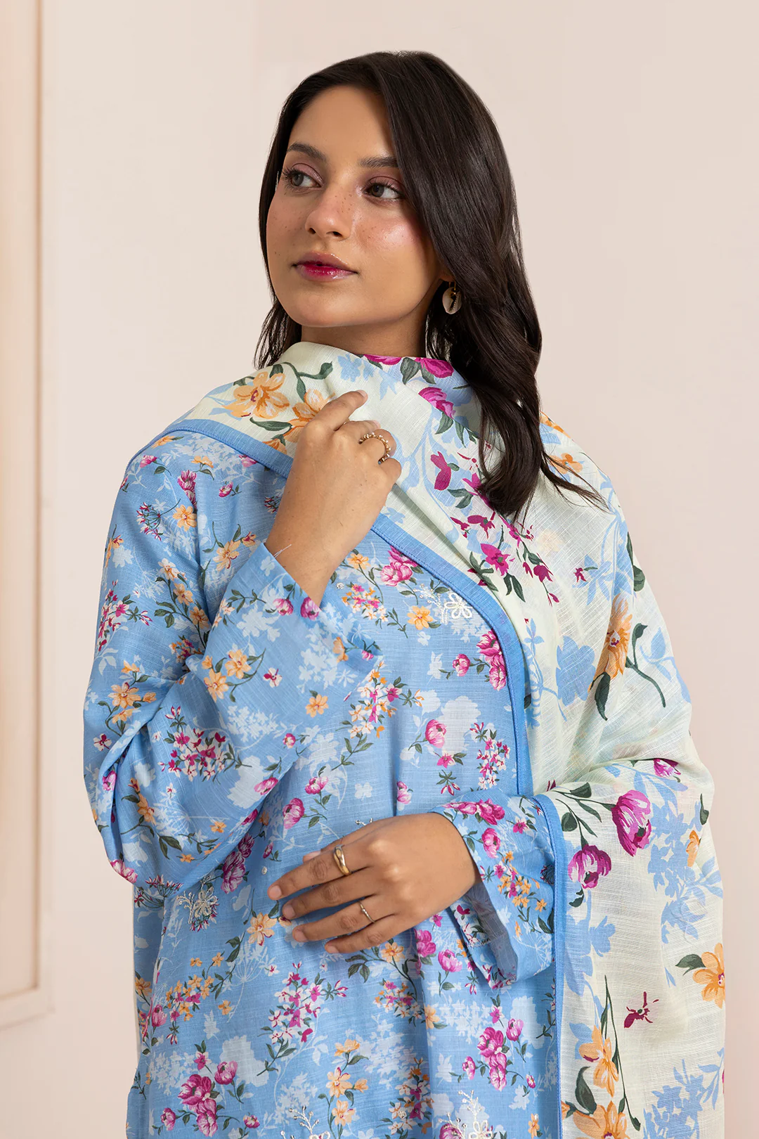 Embroidered Kurta Dupatta Trouser - 2882 - Image 2