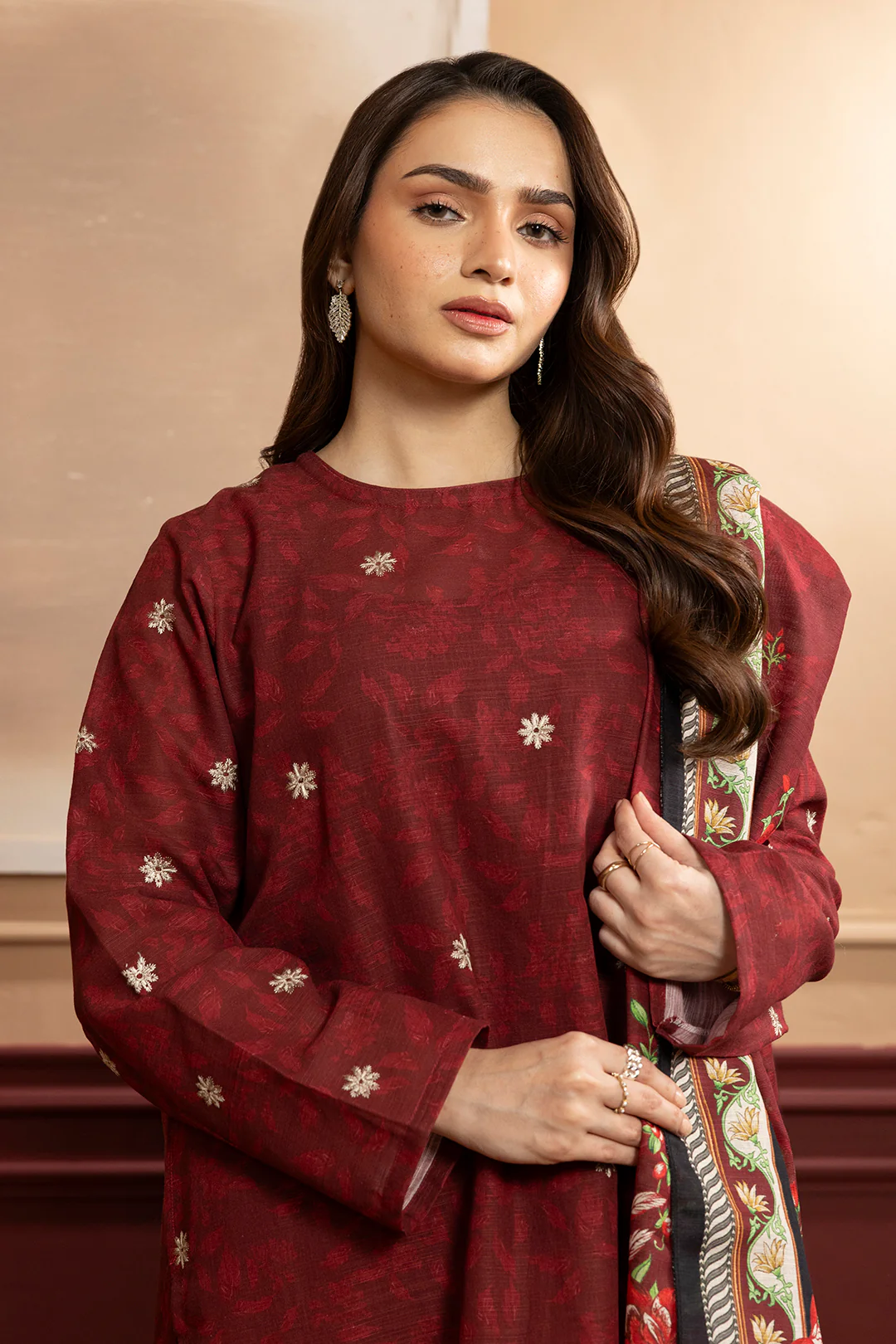Embroidered Kurta Dupatta Trouser - 2884 - Image 3