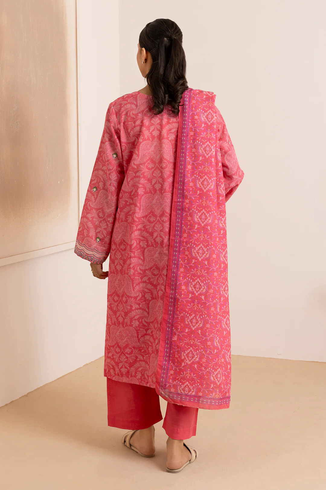 Embroidered Kurta Dupatta Trouser - 2885 - Image 4