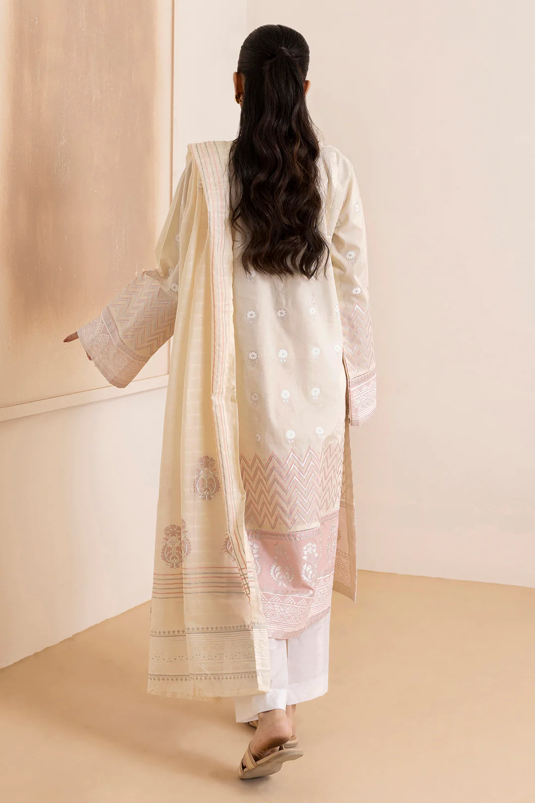 Embroidered Kurta Dupatta - 0656 - Image 11