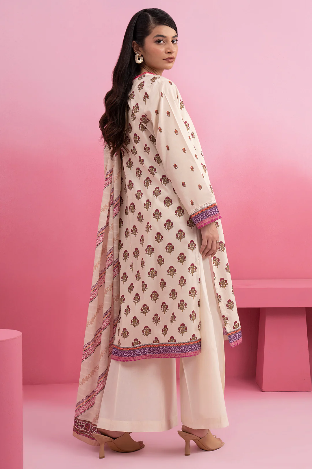 Embroidered Kurta Dupatta - 2820 - Image 4