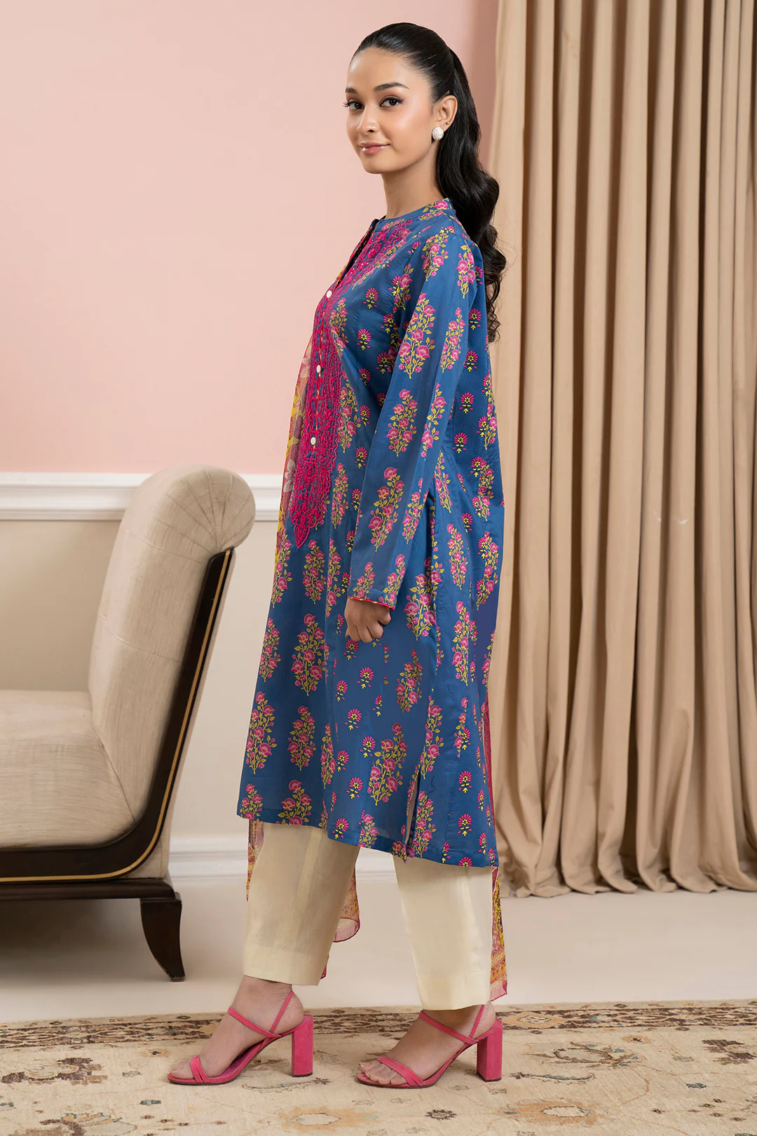 Embroidered Kurta Dupatta - 2880 - Image 3