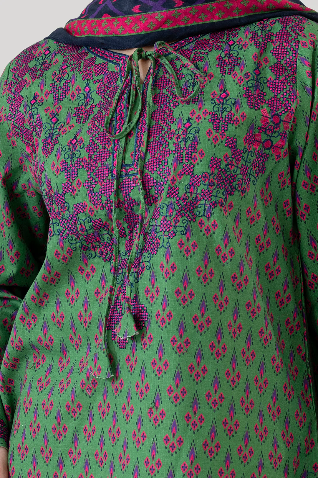 Embroidered Kurta Dupatta - 3213 - Image 5