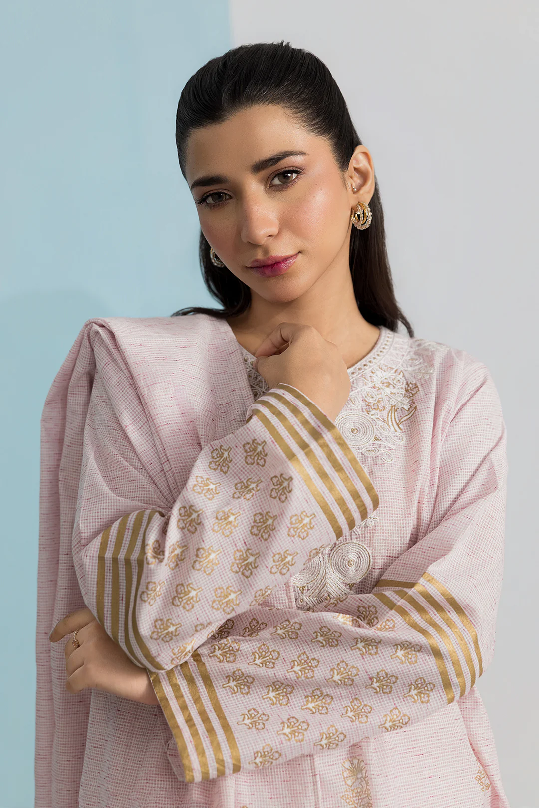 Embroidered Kurta Dupatta - 2506 - Image 3