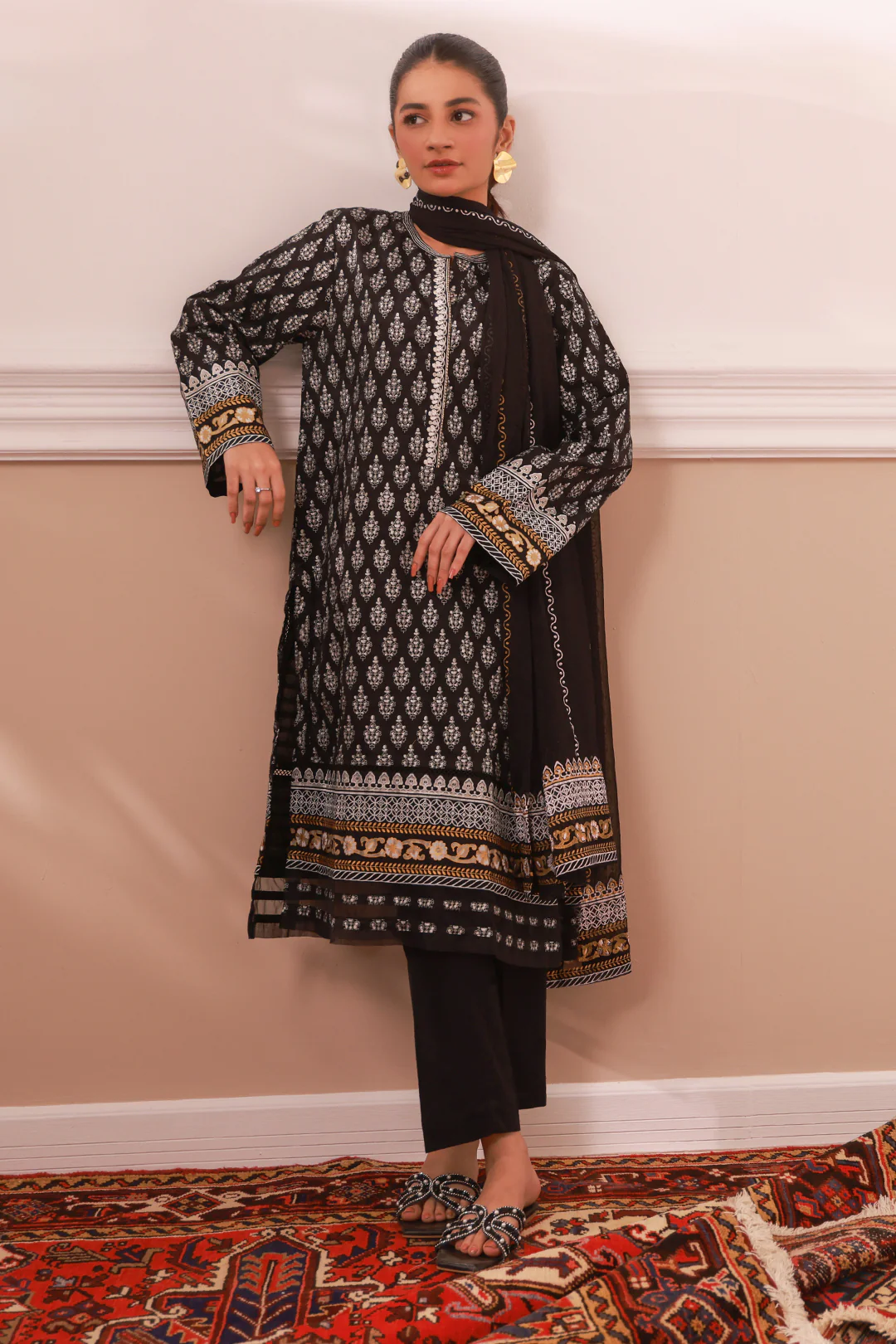 Embroidered Kurta Dupatta - 0973 - Image 2