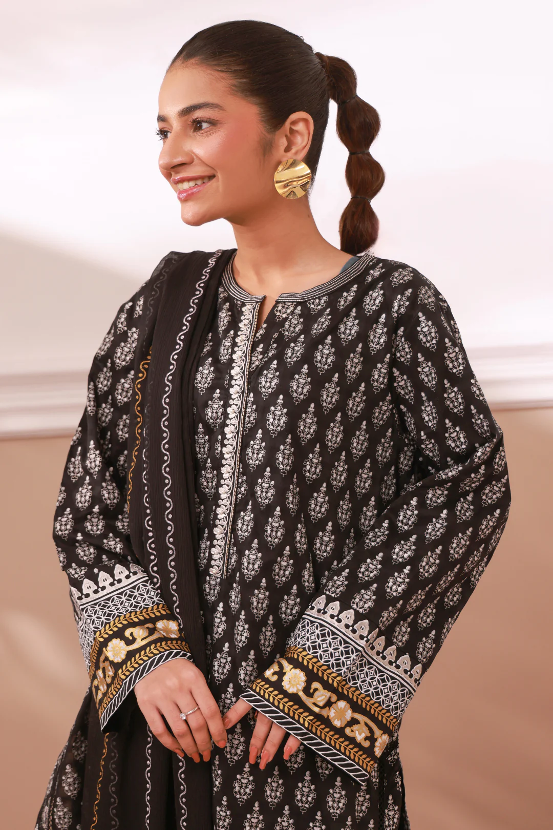 Embroidered Kurta Dupatta - 0973 - Image 5