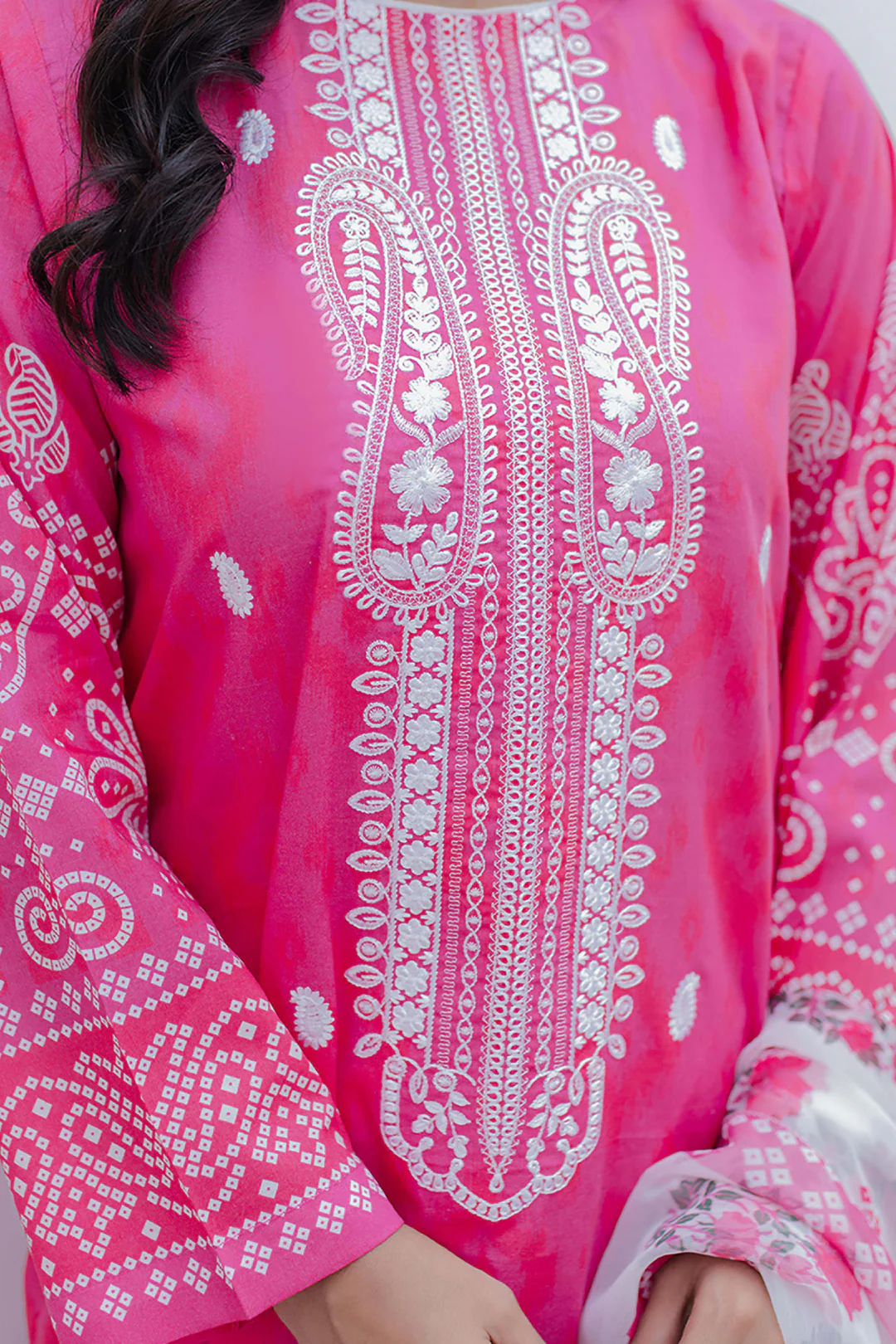 Embroidered  Kurta Dupatta - 1185 - Image 4
