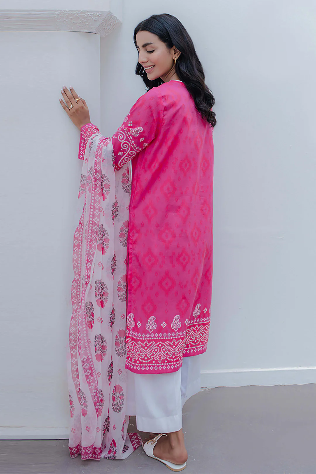 Embroidered  Kurta Dupatta - 1185 - Image 5
