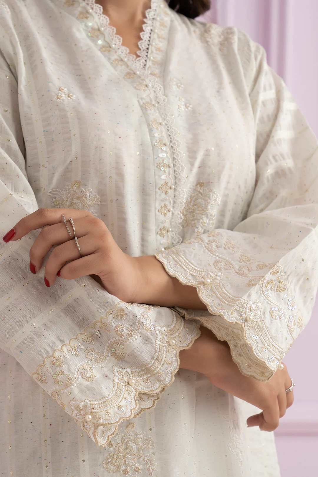 Embroidered Kurta Dupatta - 2121 - Image 4